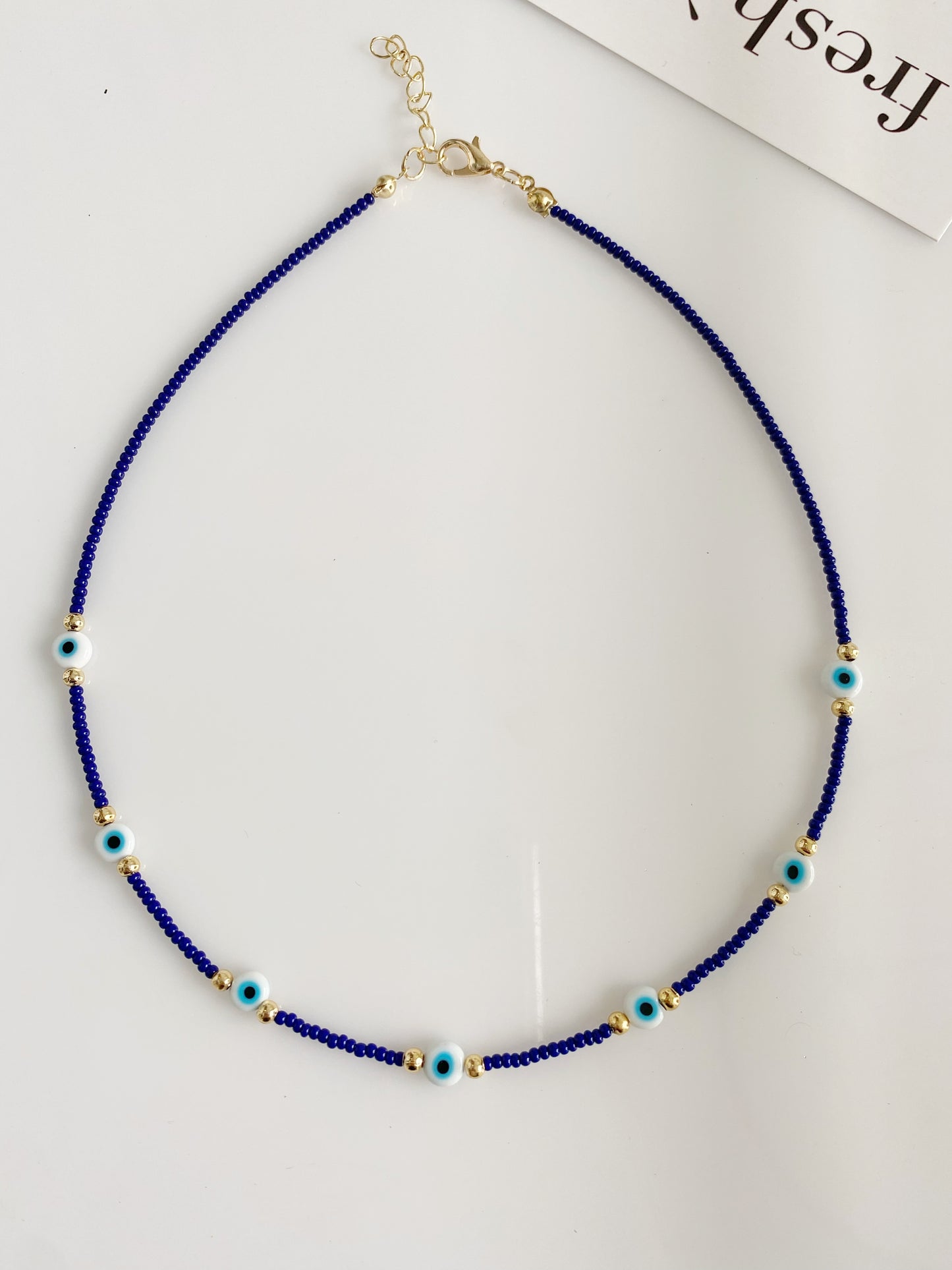 Evil Eye Mini Beaded Necklace