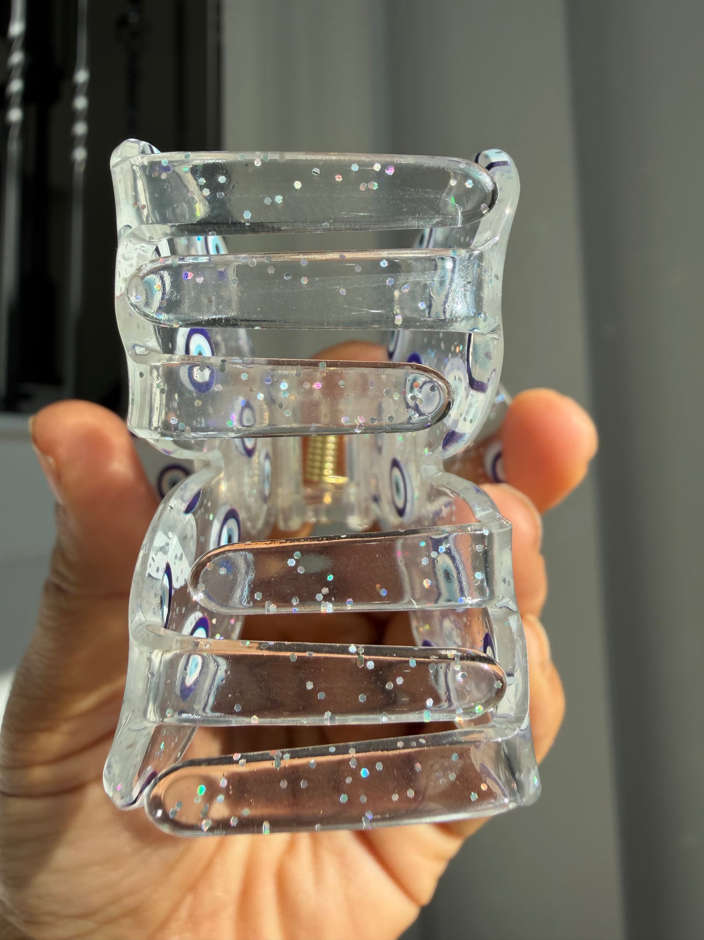 NEW! Evil Eye Floral Hair Claw Clip