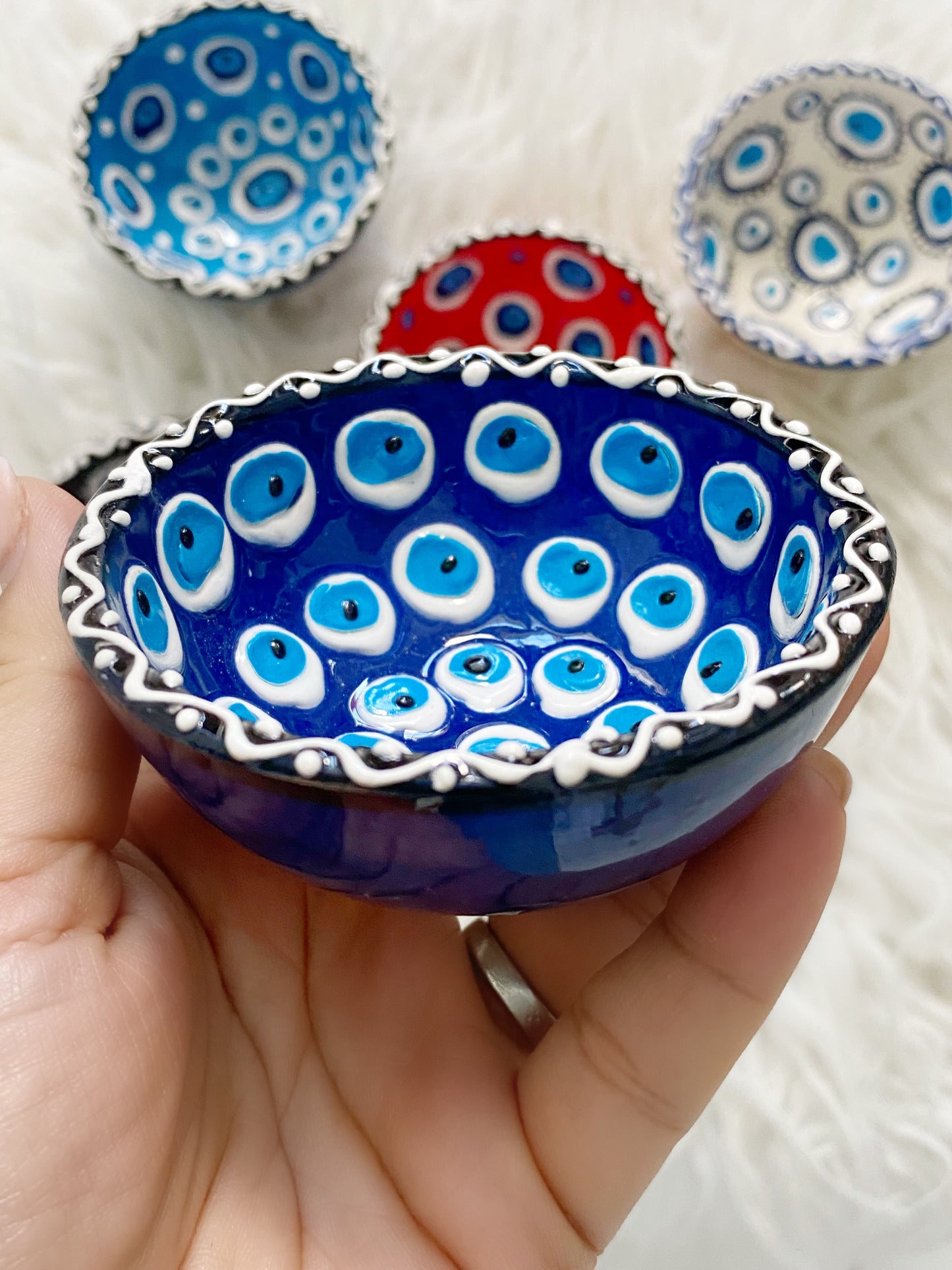 Evil Eye Ceramic Trinket Tray