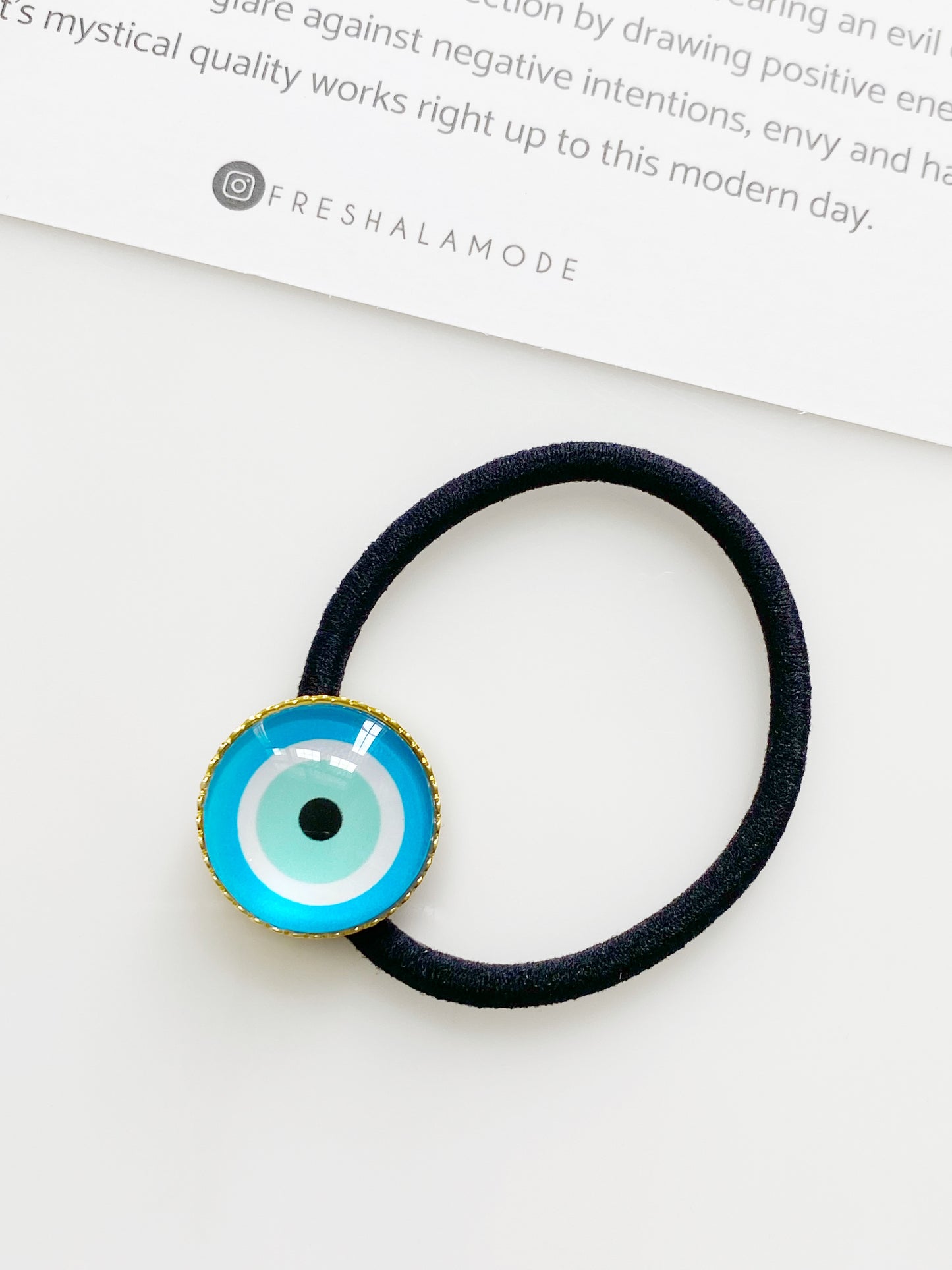 Evil Eye Gold Plated Hair Tie Bracelet