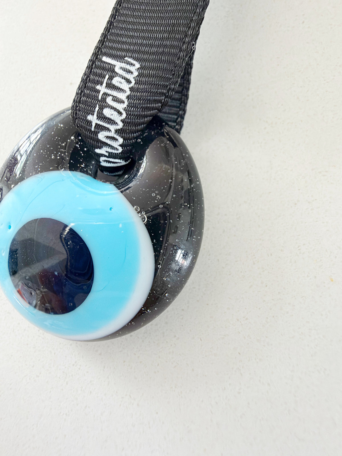 Black Evil Eye Glass Amulet Charm