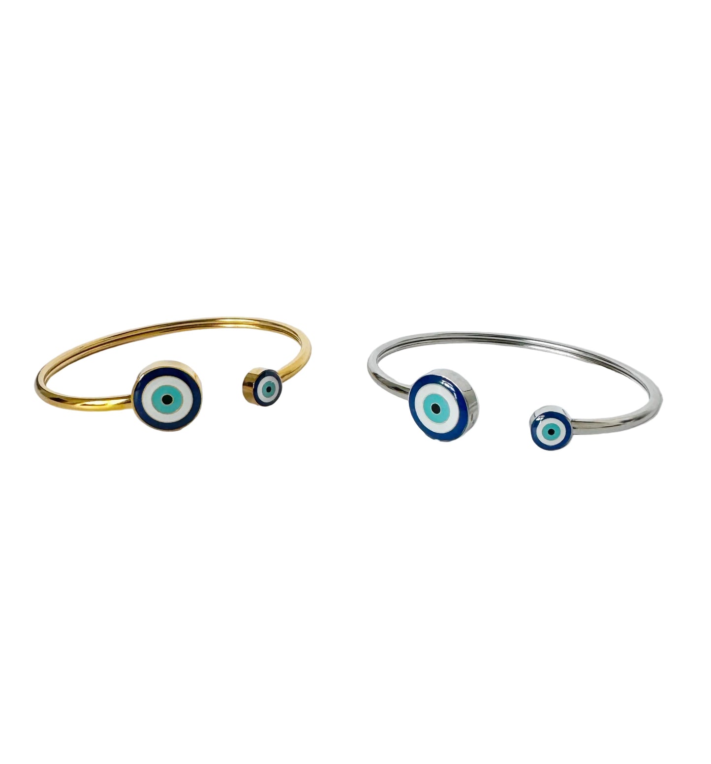 Evil Eye Double Bangle Cuff