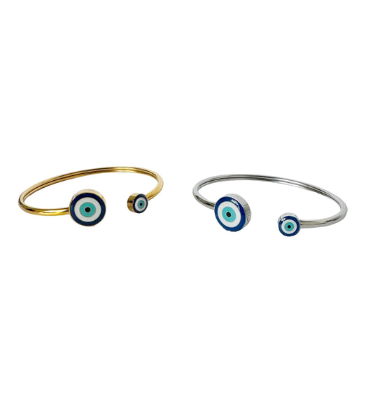 Evil Eye Double Bangle Cuff