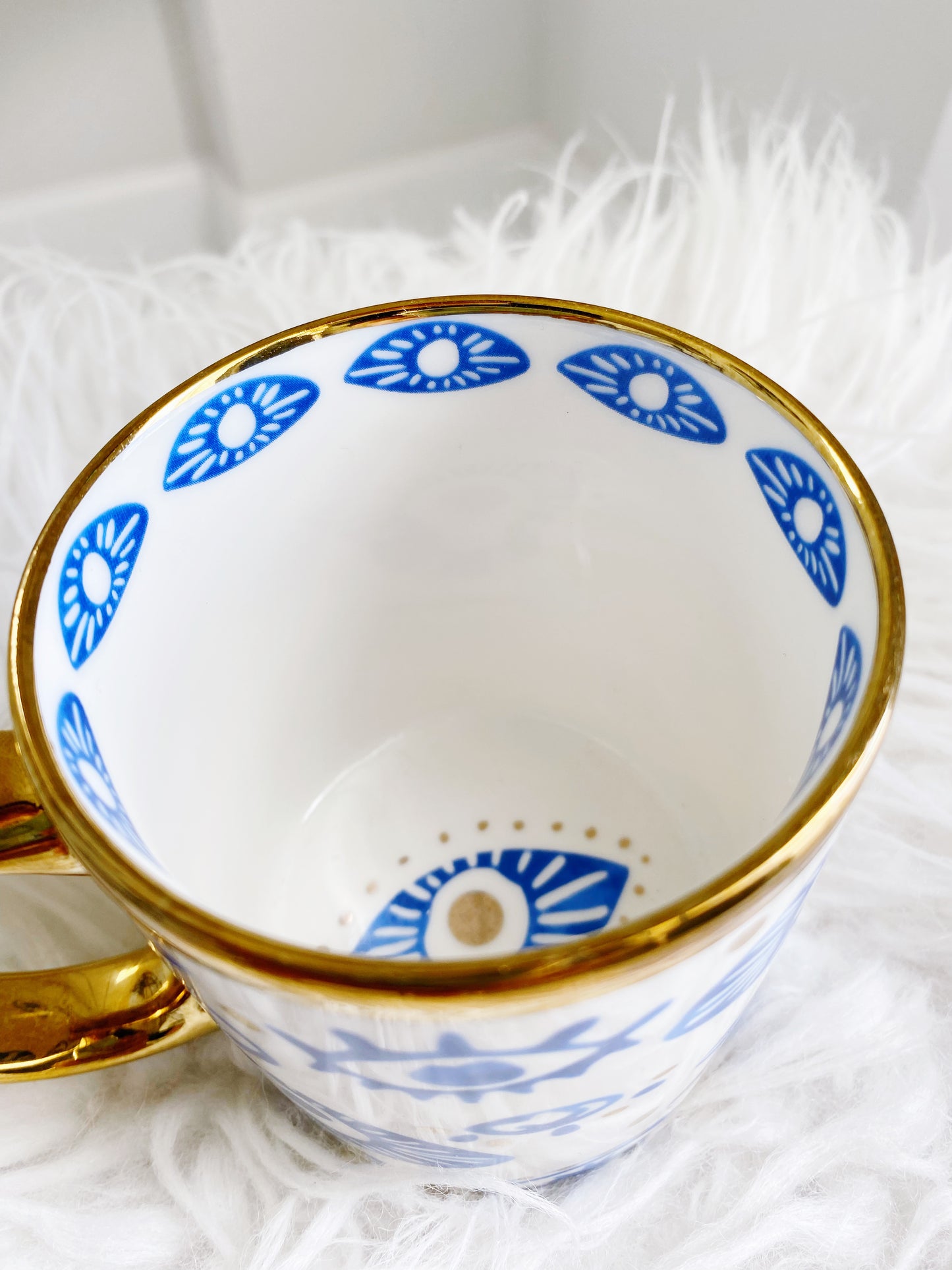 Evil Eye Golden Mug & Dessert Plate