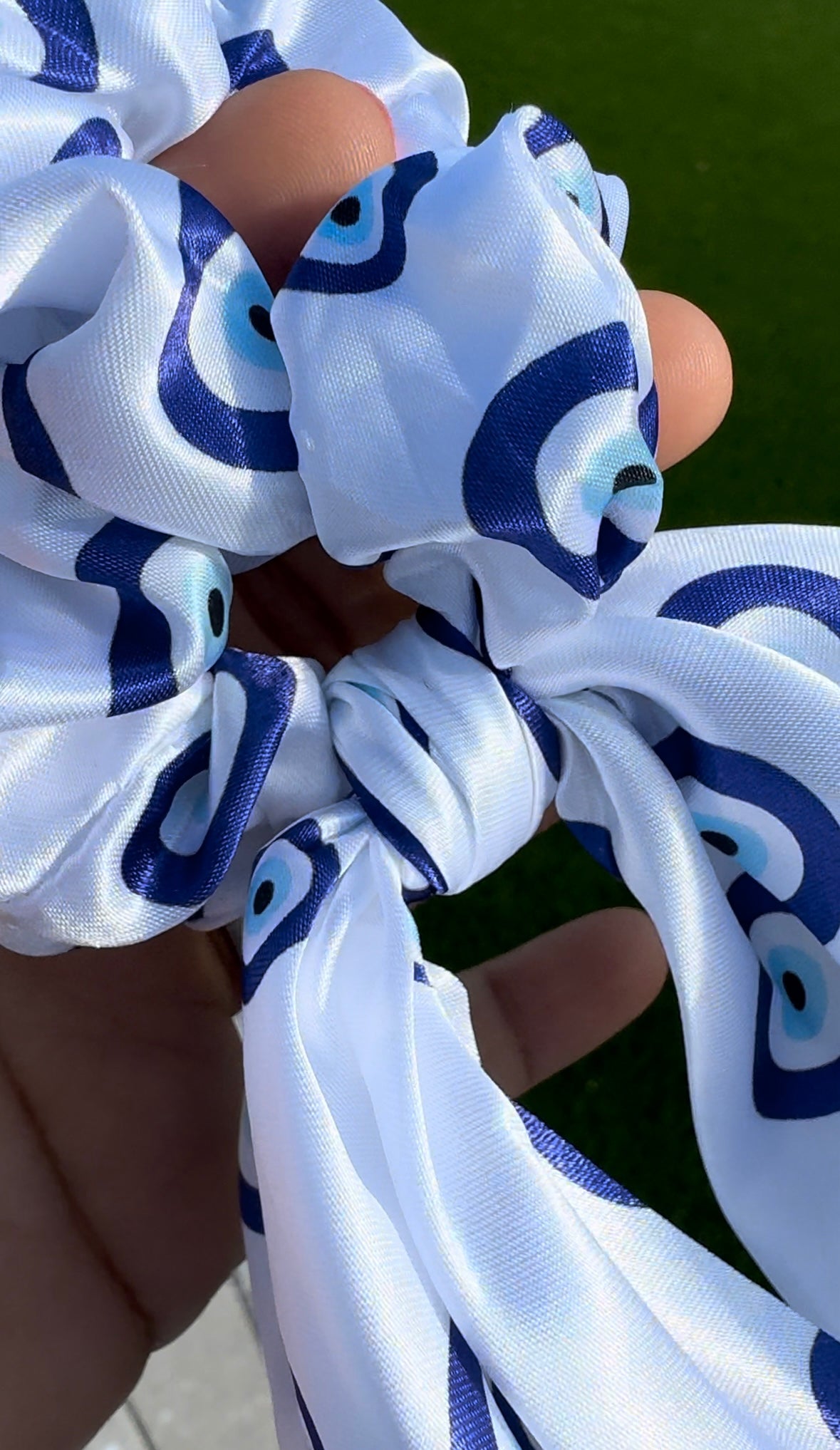 Evil Eye Printed Hair Tie Scrunchie Scarf