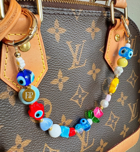 Summer Purse Charm – Luxurious Glass Evil Eye & Hamsa Edition