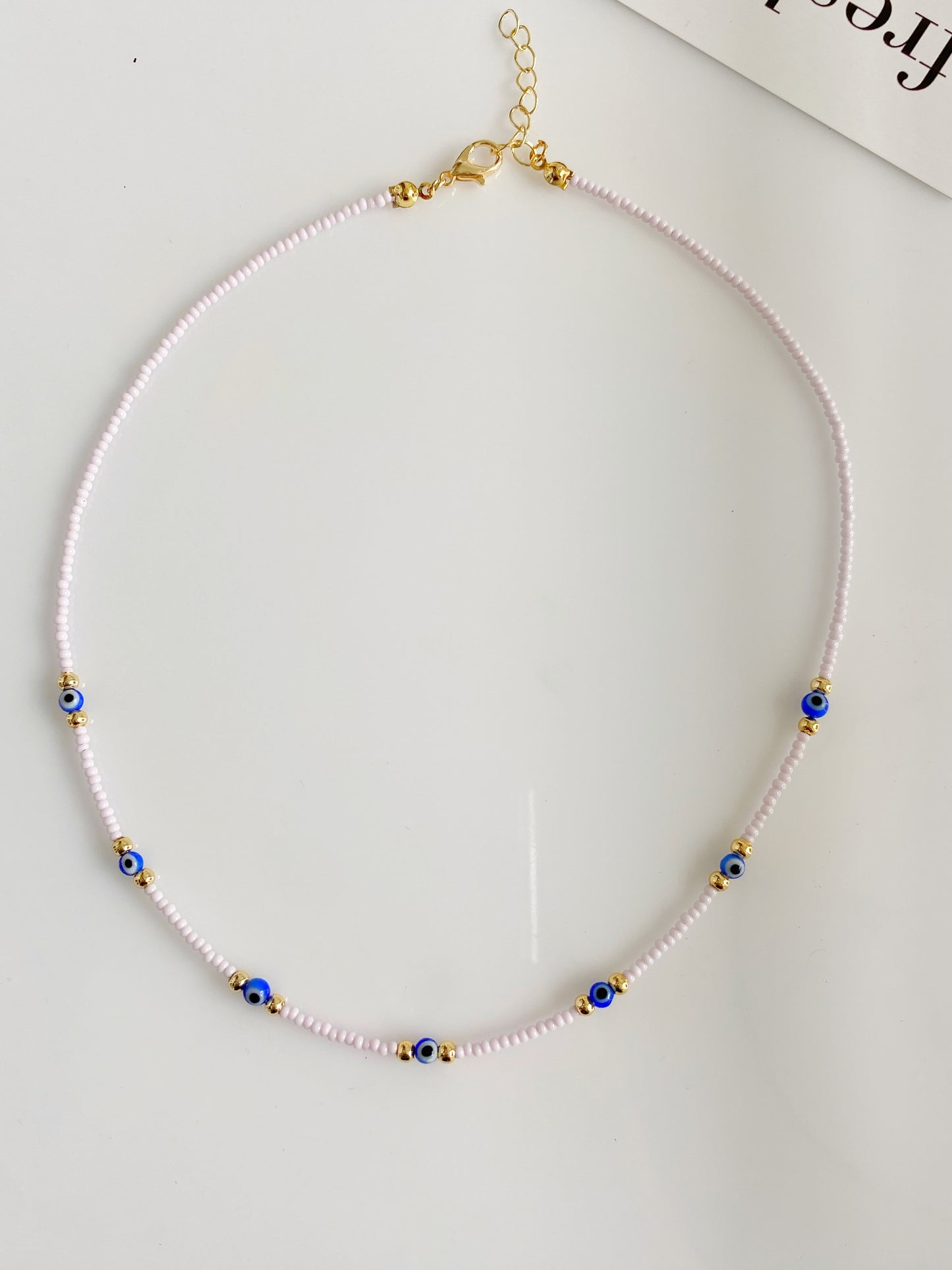 Evil Eye Mini Beaded Necklace