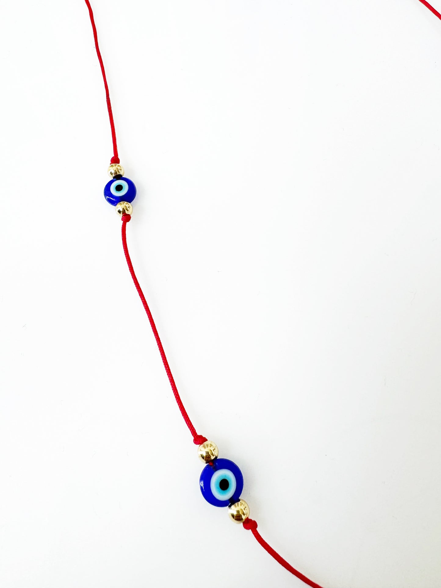 Evil Eye Red String Adjustable Choker Cord Necklace