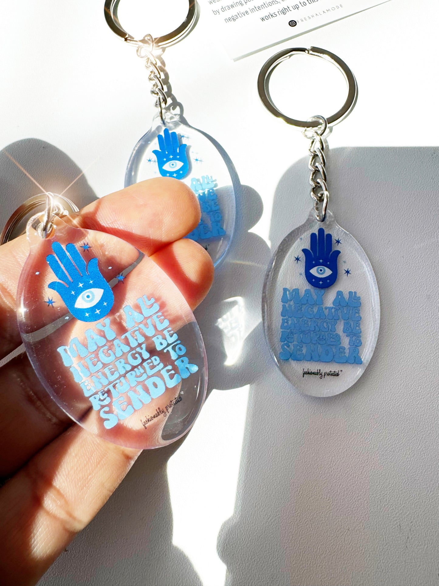 Evil Eye Negative Energy Protection Acrylic Keychain