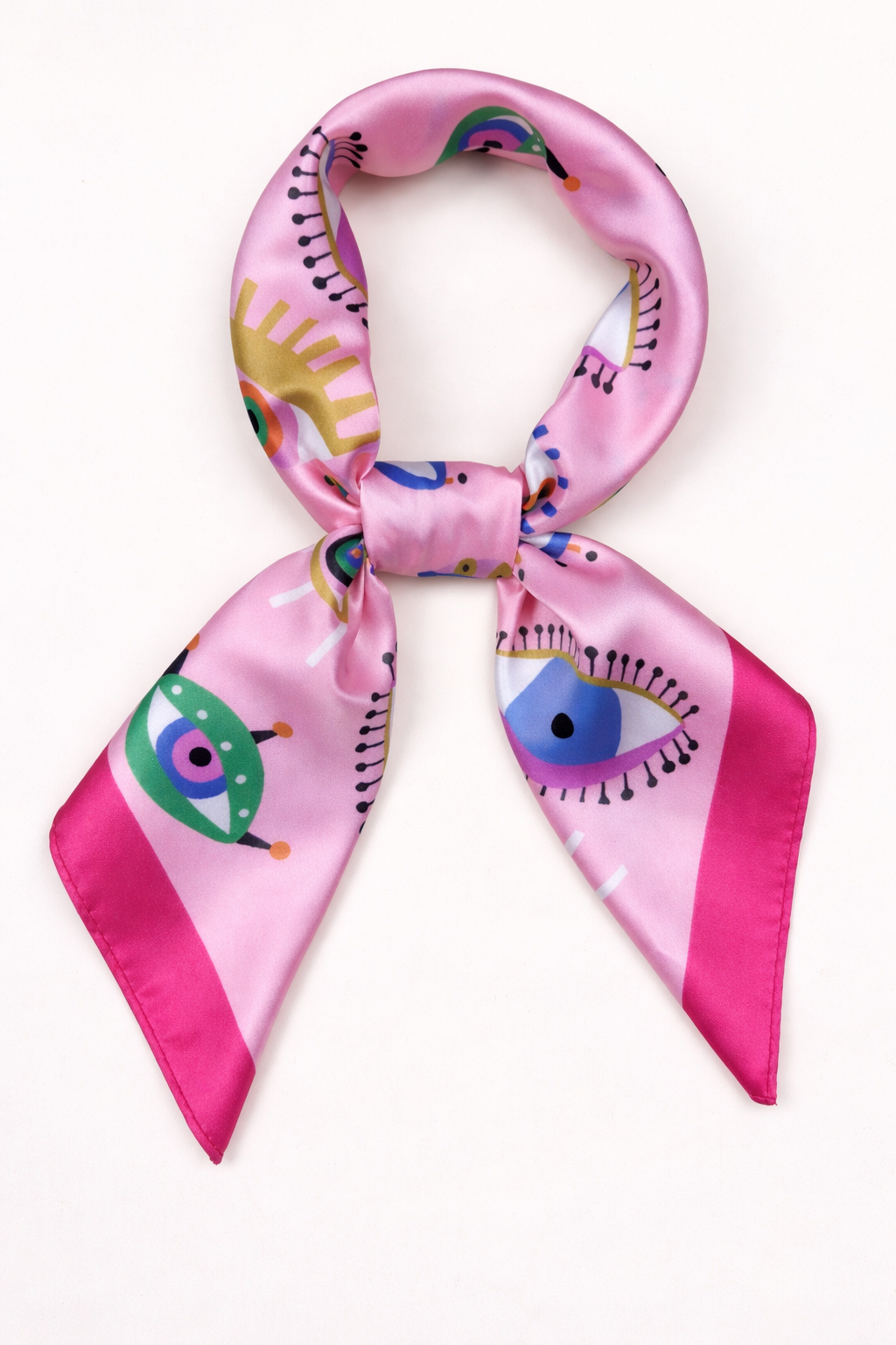 🩷 Pink Energy Evil Eye Satin Scarf