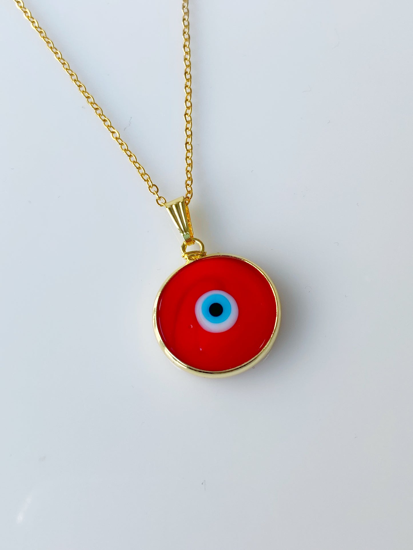 Original Evil Eye Glass Amulet Necklace & FREE Jewelry Box Set