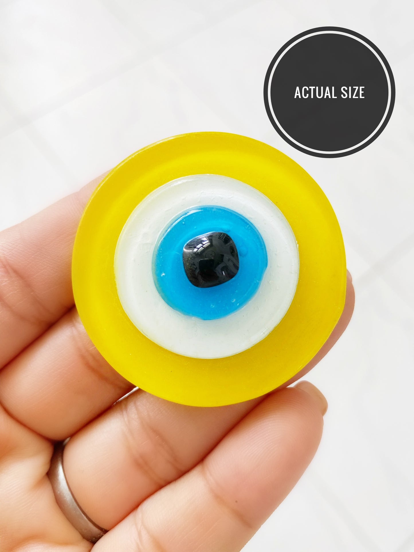 Evil Eye 3D Colored Glass Amulet Magnet