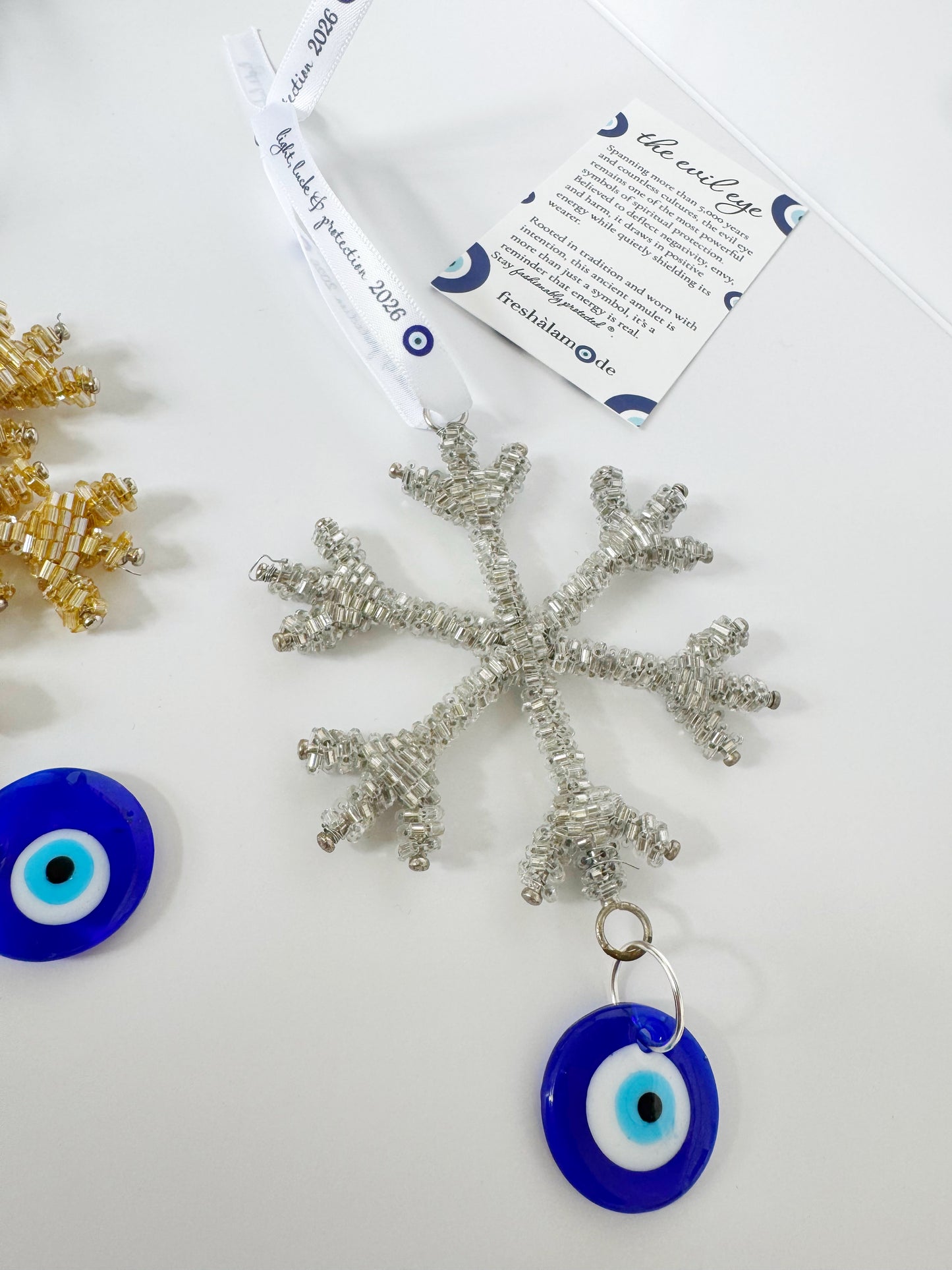 SPECIAL PRICE NEW YEAR 2026 Evil Eye Beaded Snowflake Hanging