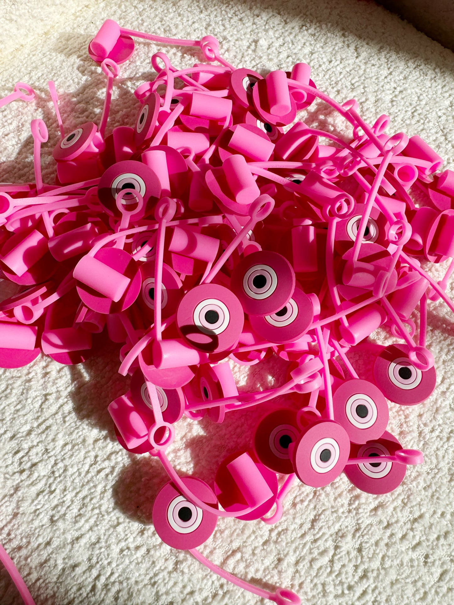 PINK Evil Eye Straw Topper Cover & Straw + FREE GIFT