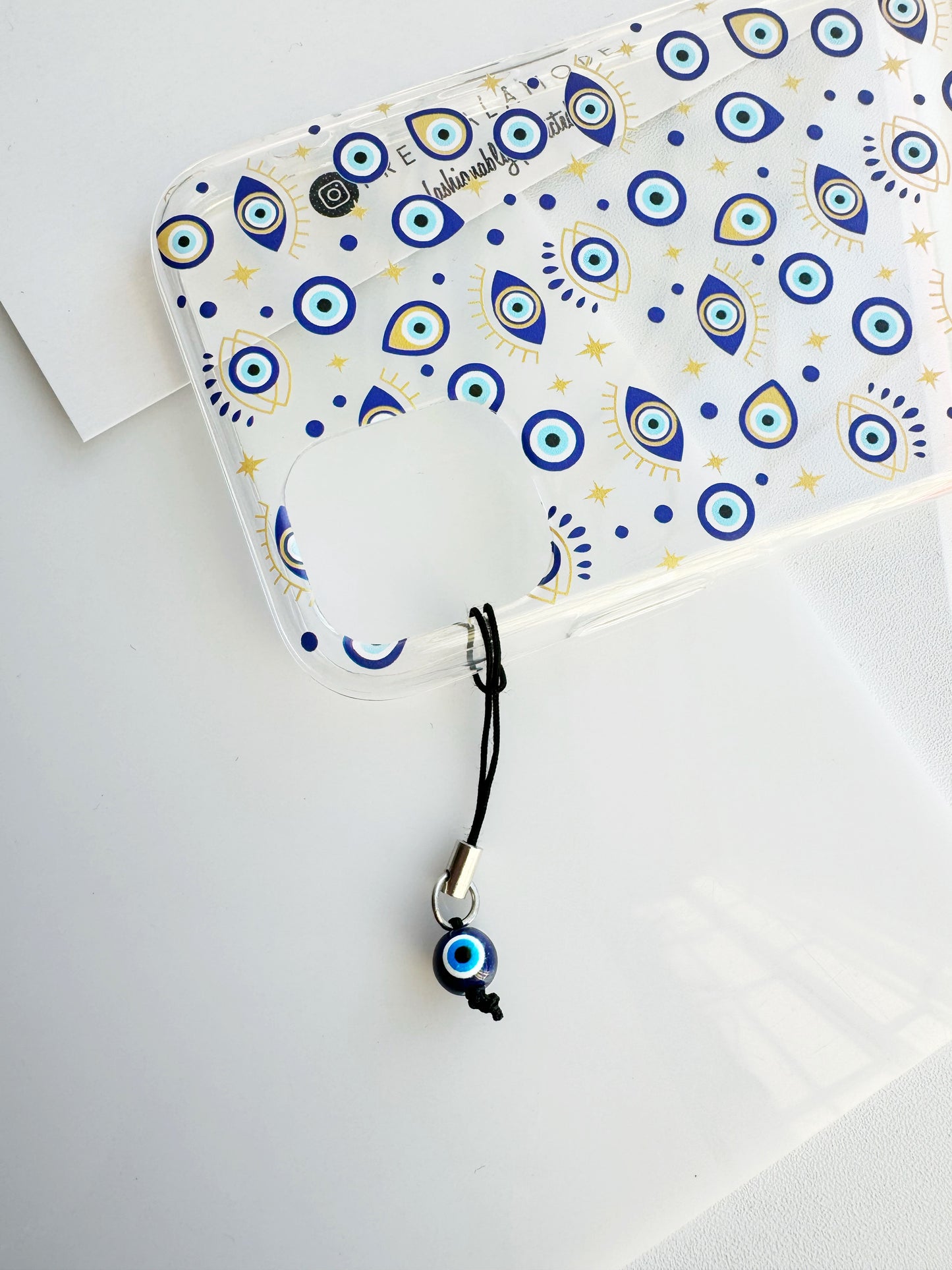 Evil Eye Minimalist Phone Charm