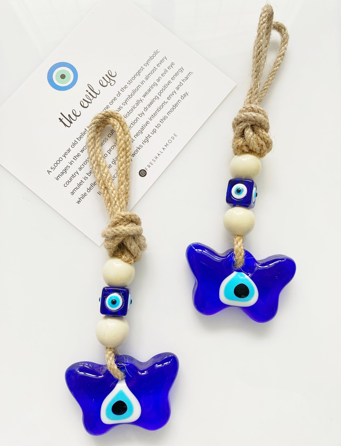 Evil Eye Butterfly Glass Amulet Wall Decor