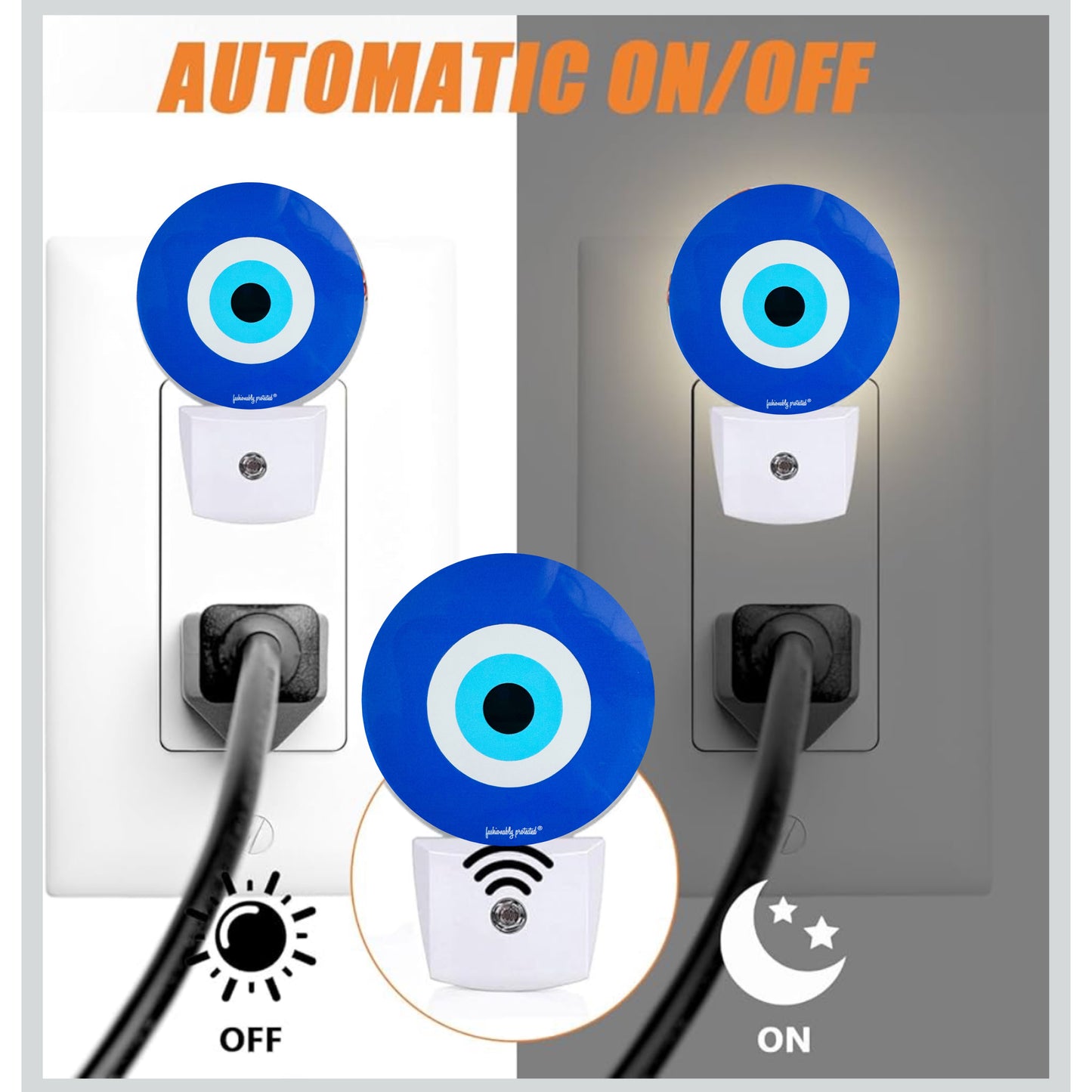 Evil Eye Glow Sensor Plug In Light