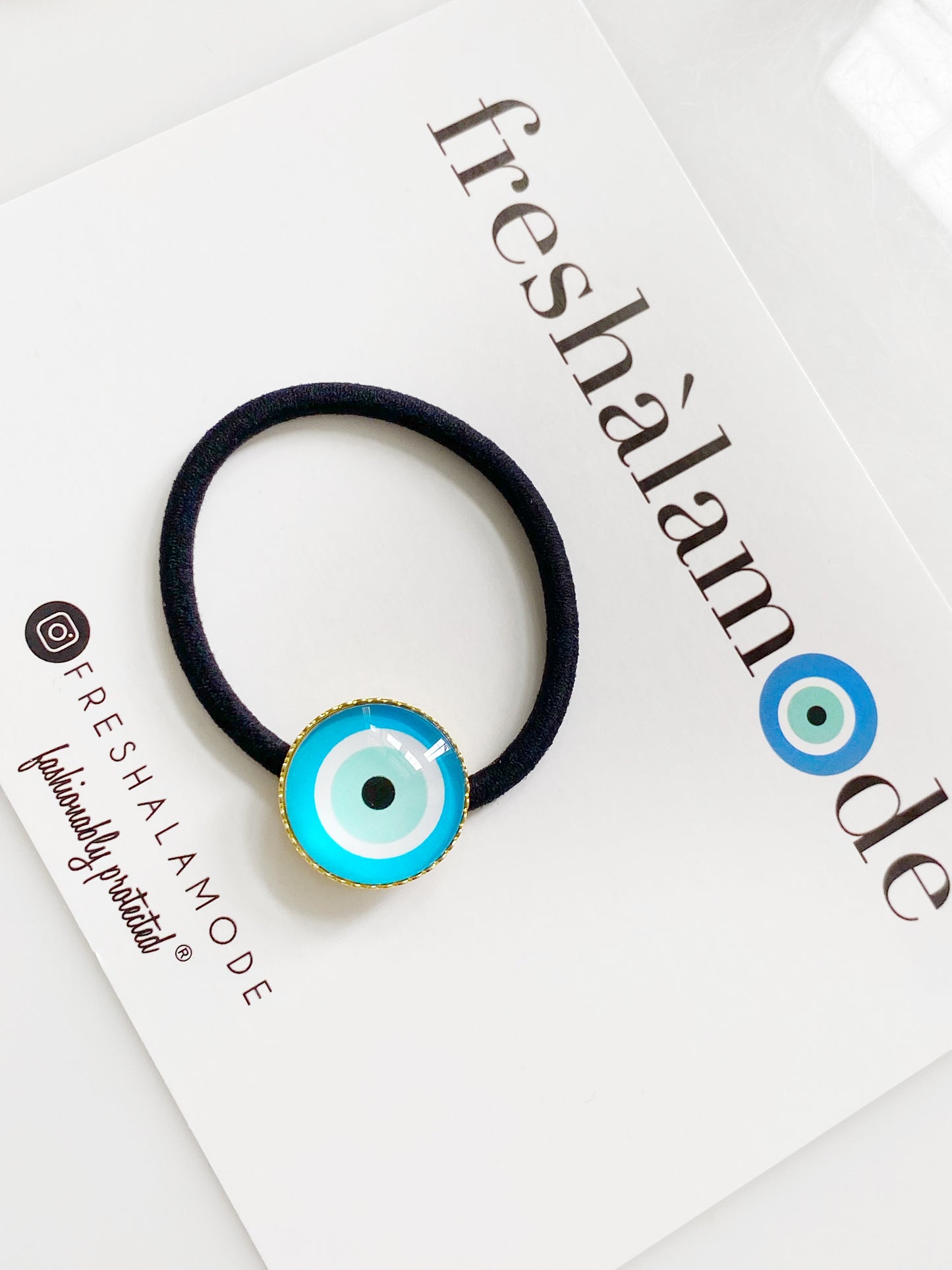 Evil Eye Gold Plated Hair Tie Bracelet