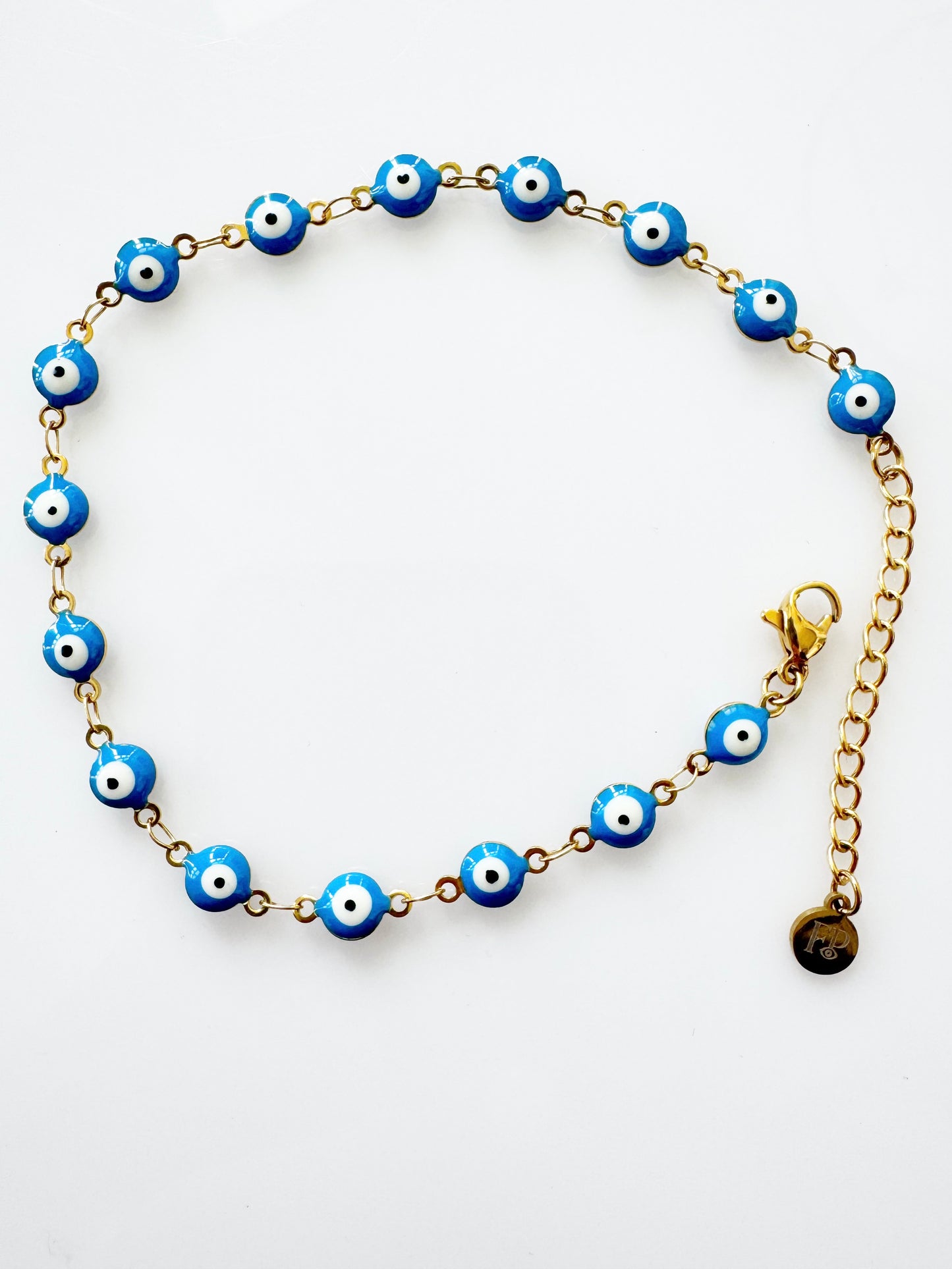 Ocean Blue Evil Eye Anklet