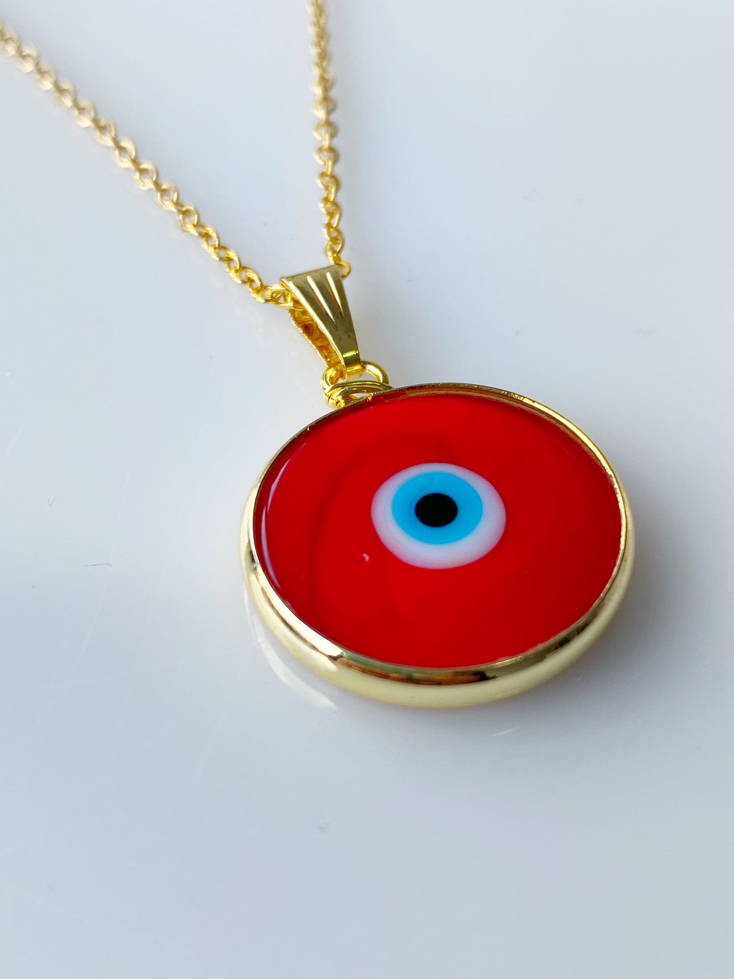 Original Evil Eye Glass Amulet Necklace & FREE Jewelry Box Set