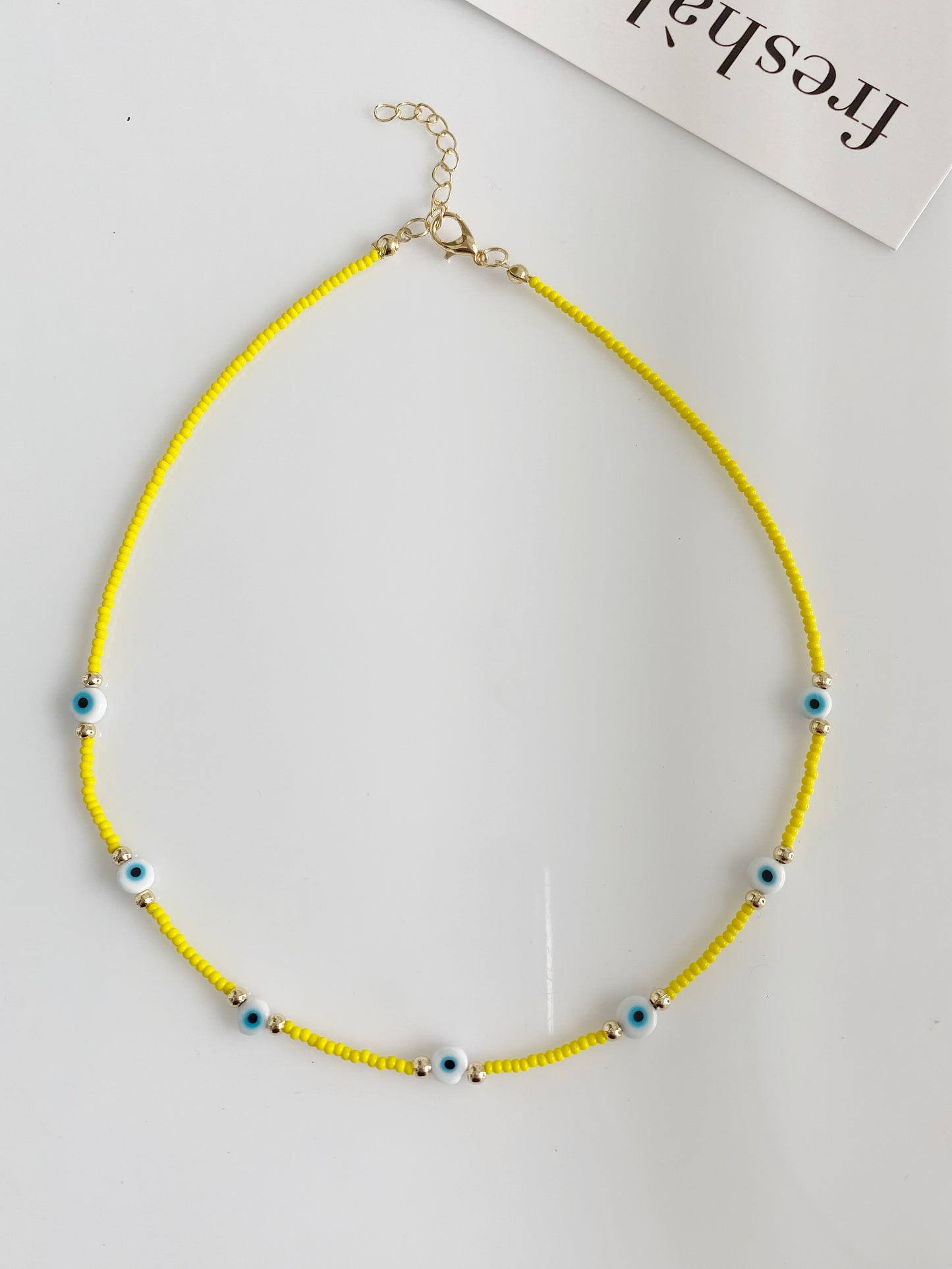 Evil Eye Mini Beaded Necklace