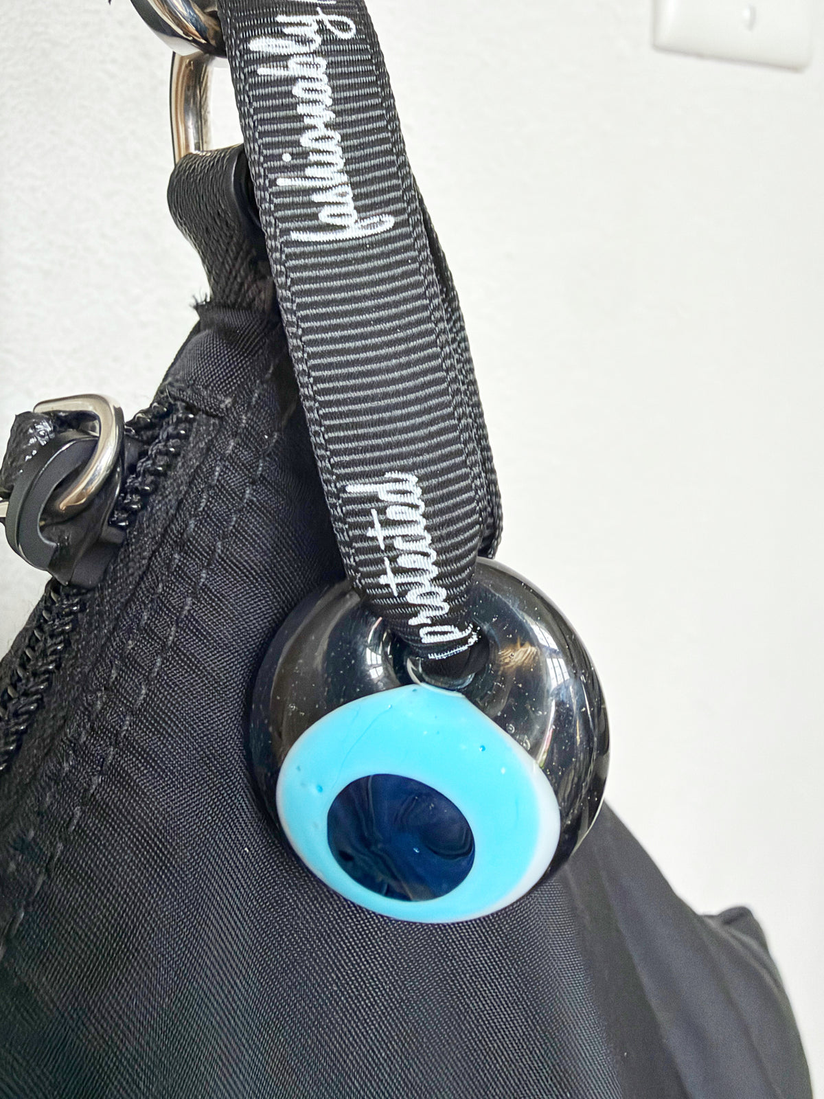 Black Evil Eye Glass Amulet Charm