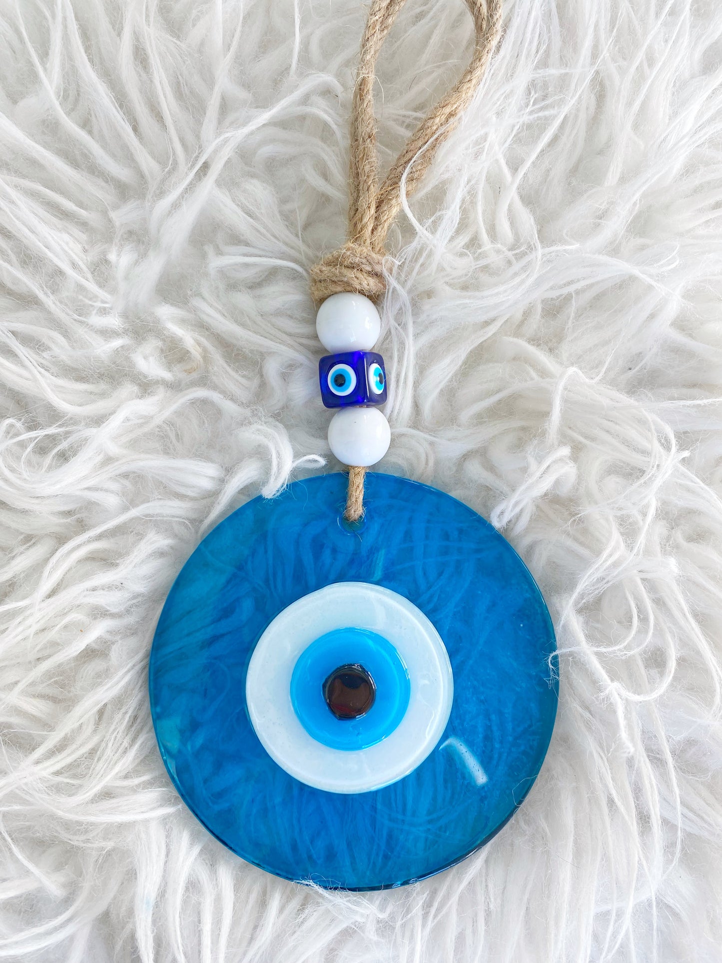 ORIGINAL XL Evil Eye Glass Amulet with Dustbag