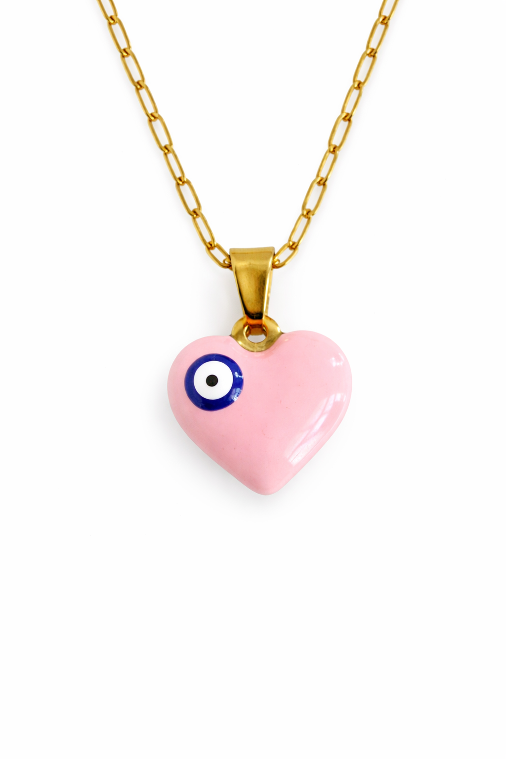 The Modern Heart Evil Eye Necklace