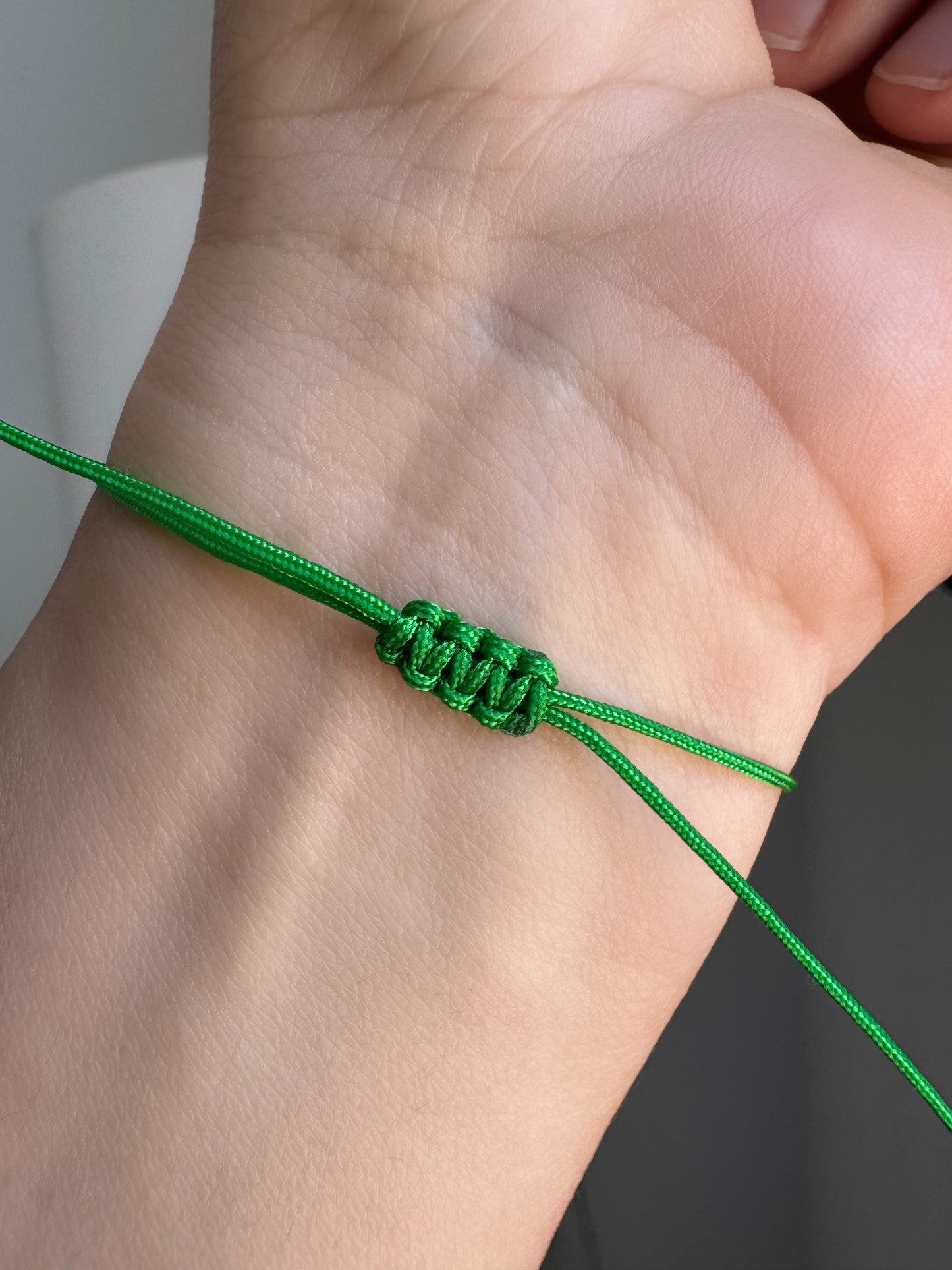 Green String Evil Eye Bracelet