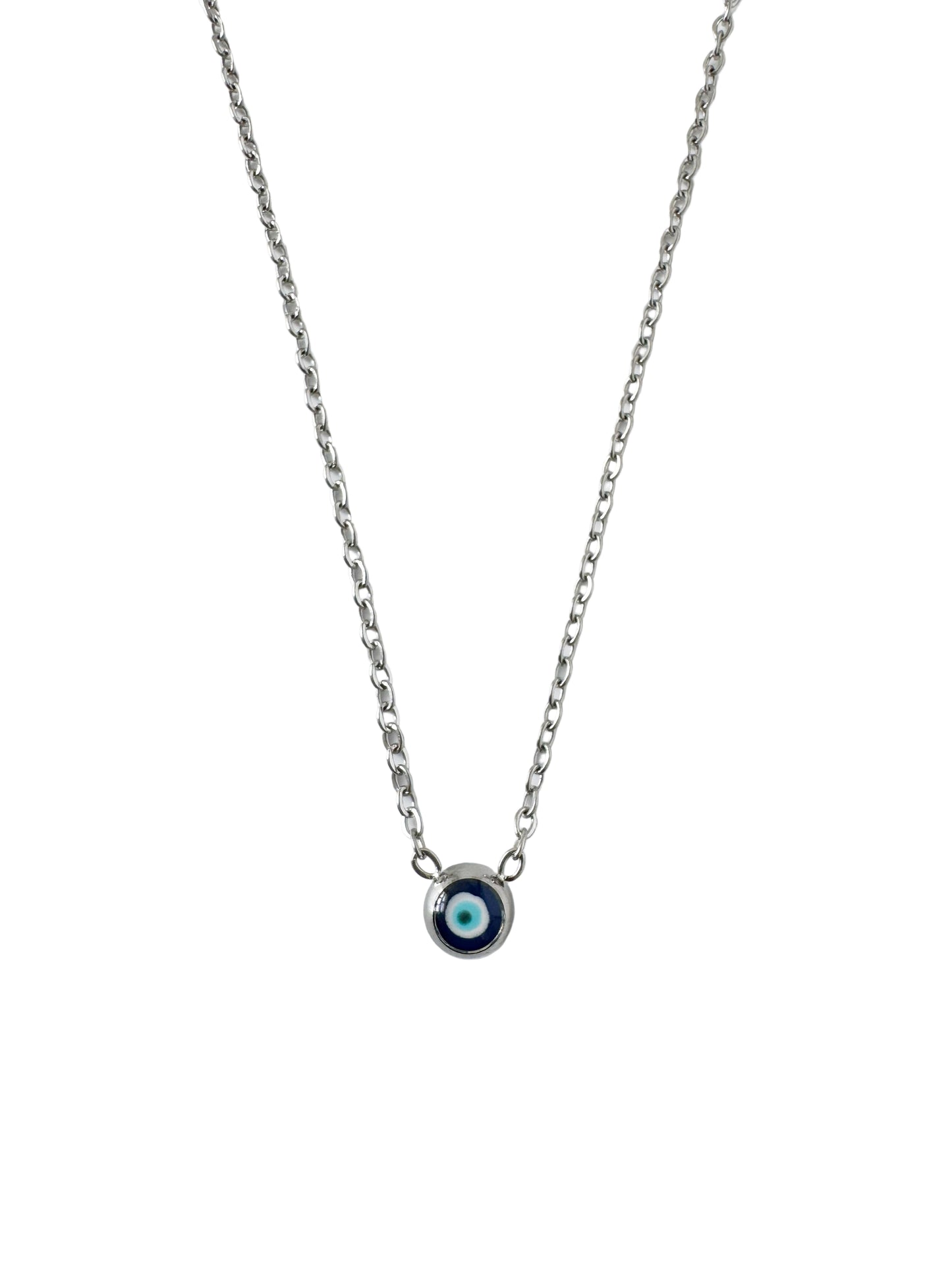 Dainty Evil Eye Necklace — Gold or Silver Stainless Steel