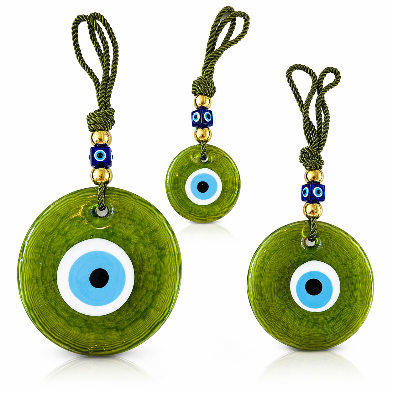 Spring Green Evil Eye Glass Wall Amulet