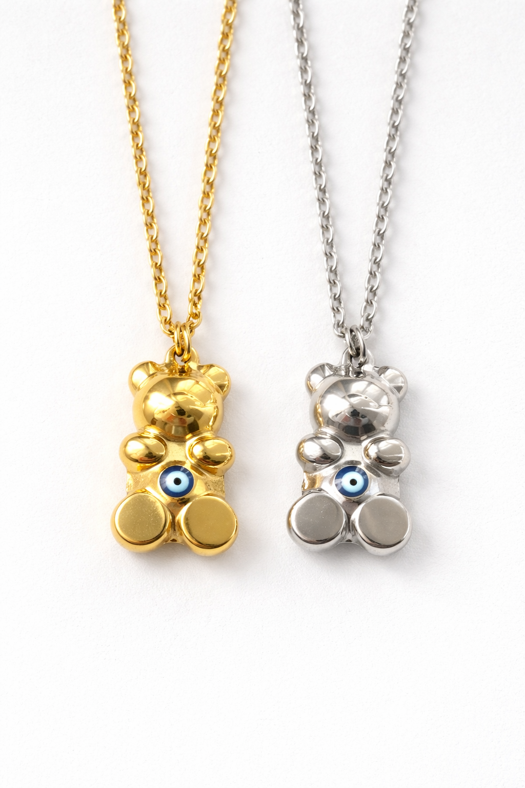 Evil Eye Bear Charm Necklace Custom Design