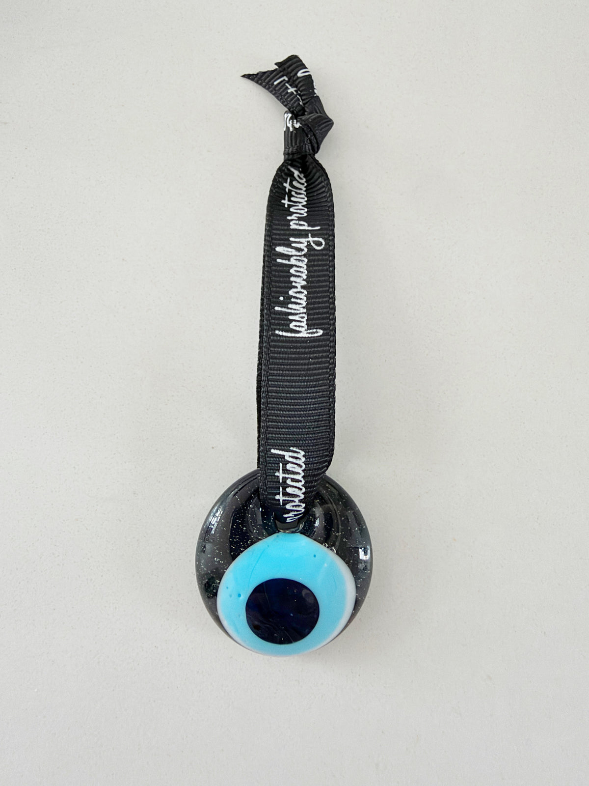 Black Evil Eye Glass Amulet Charm