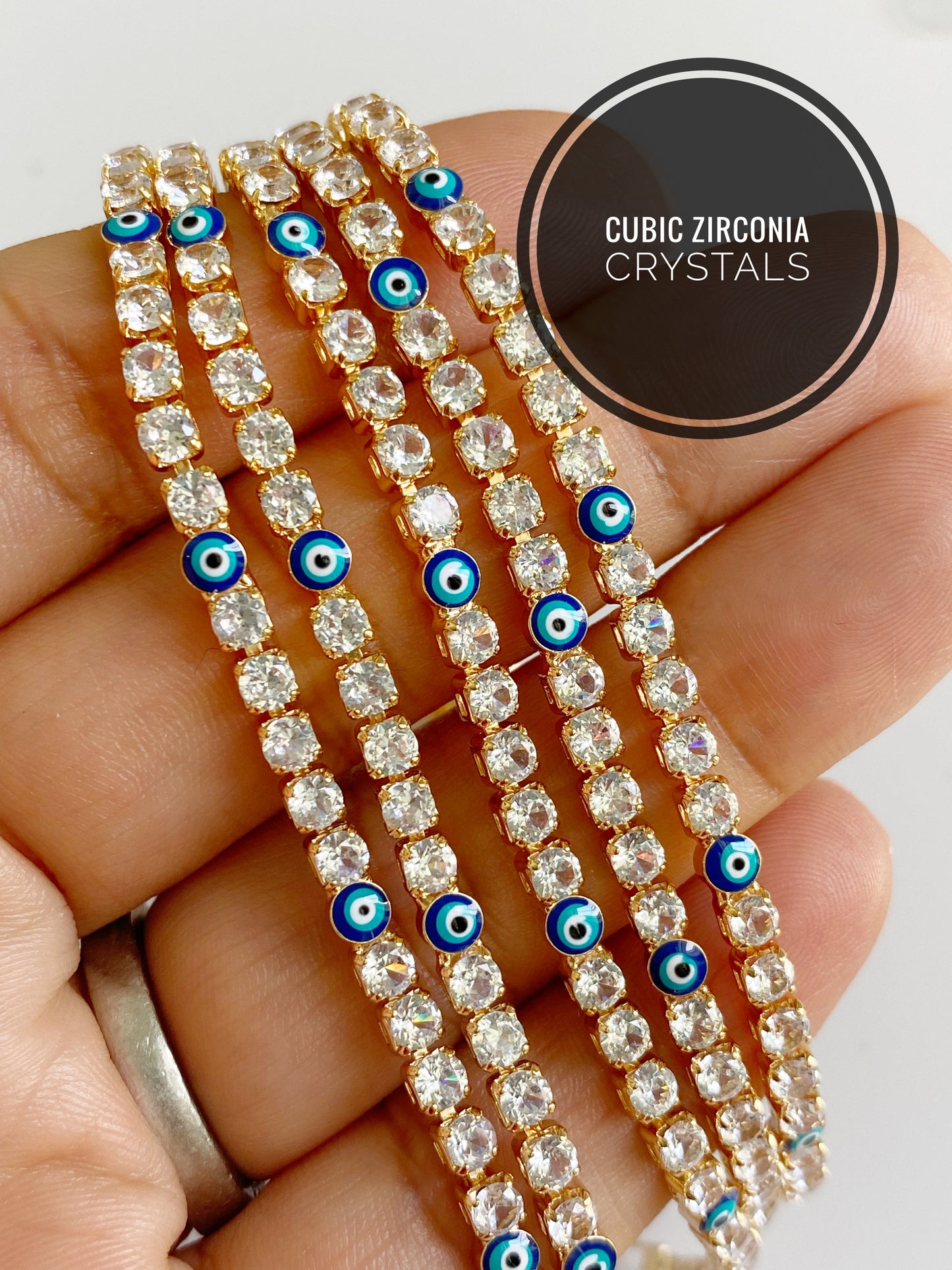 Evil Eye Crystal Tennis Bracelet