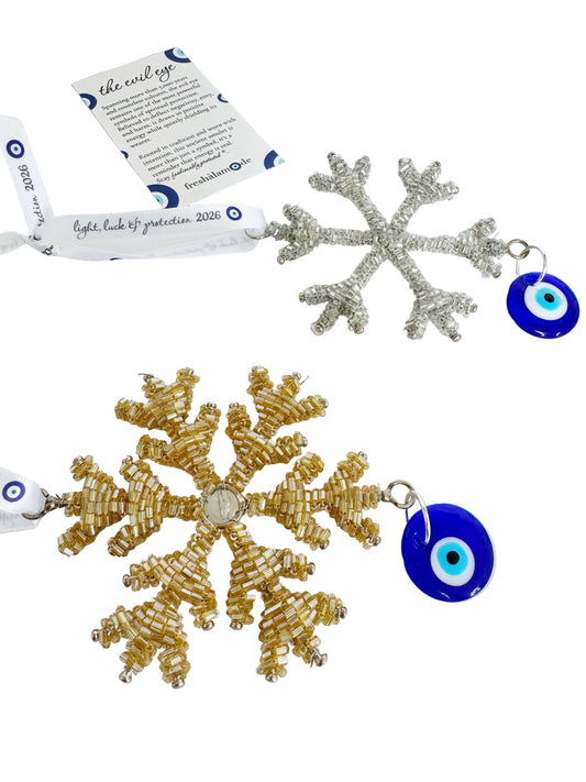 SPECIAL PRICE NEW YEAR 2026 Evil Eye Beaded Snowflake Hanging