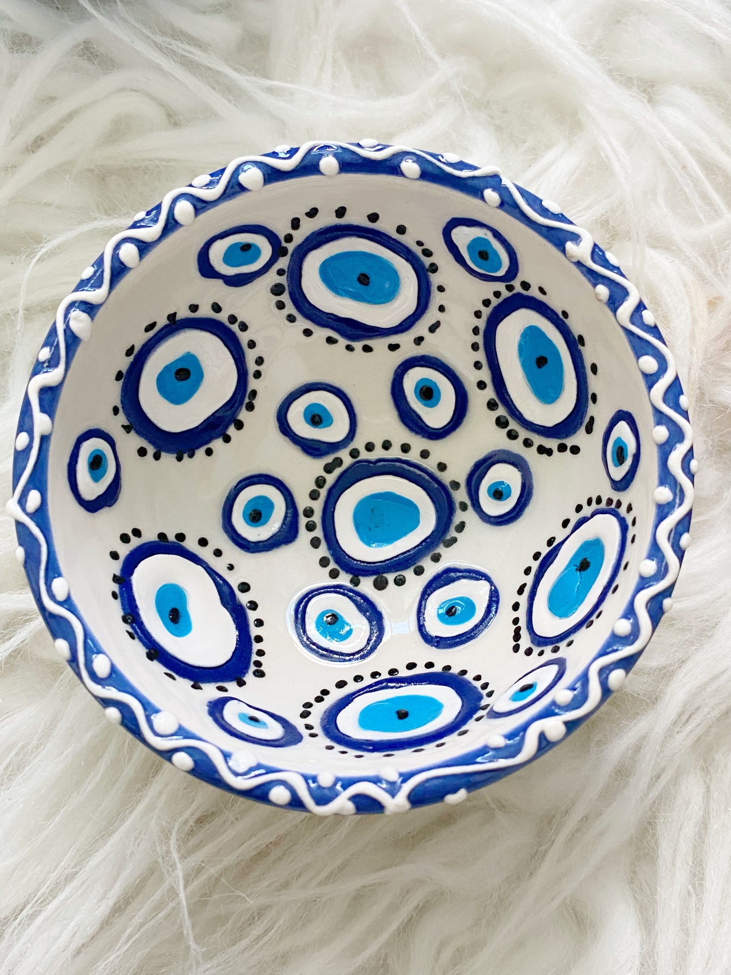 Evil Eye Ceramic Trinket Tray