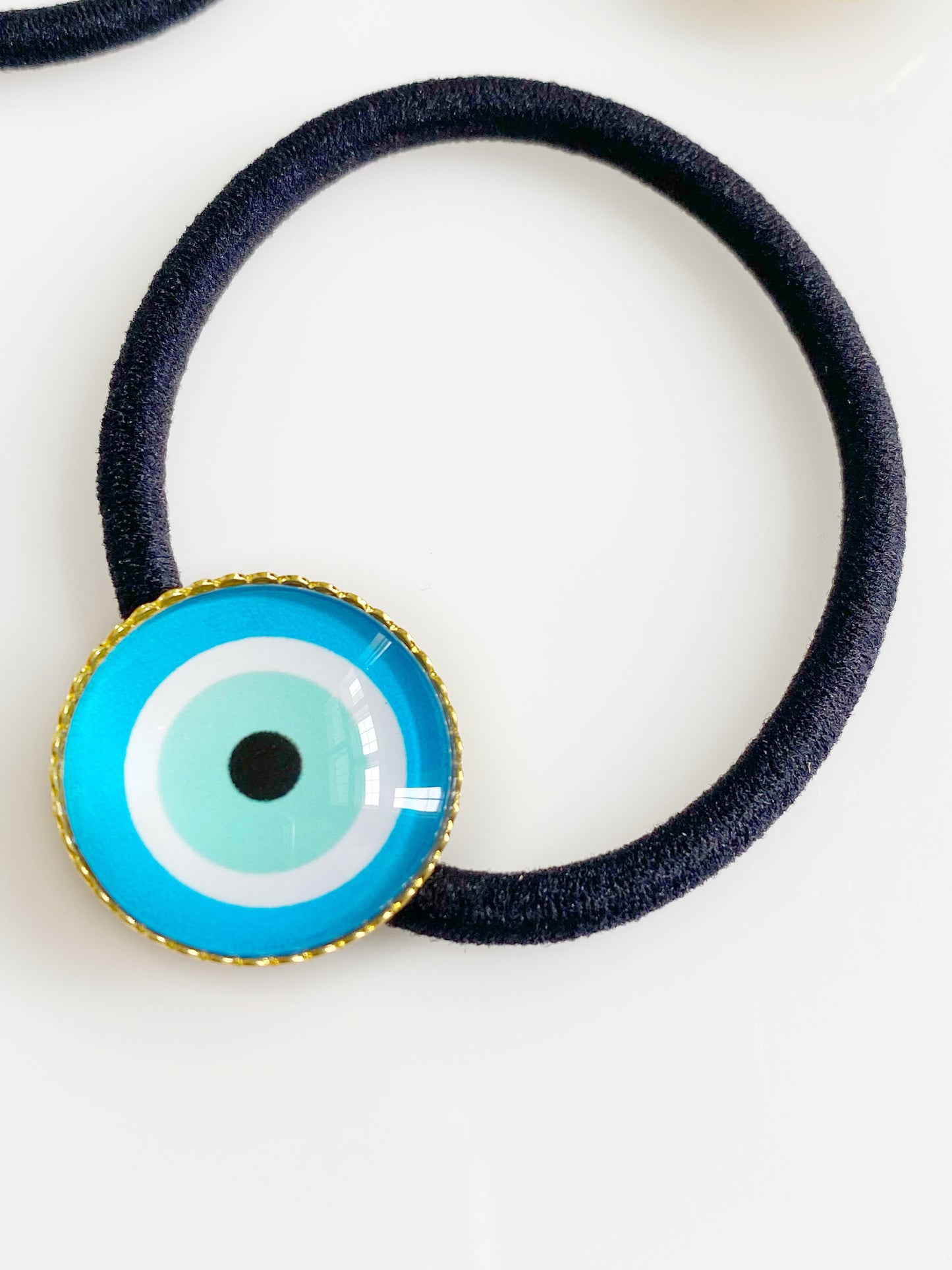 Evil Eye Gold Plated Hair Tie Bracelet