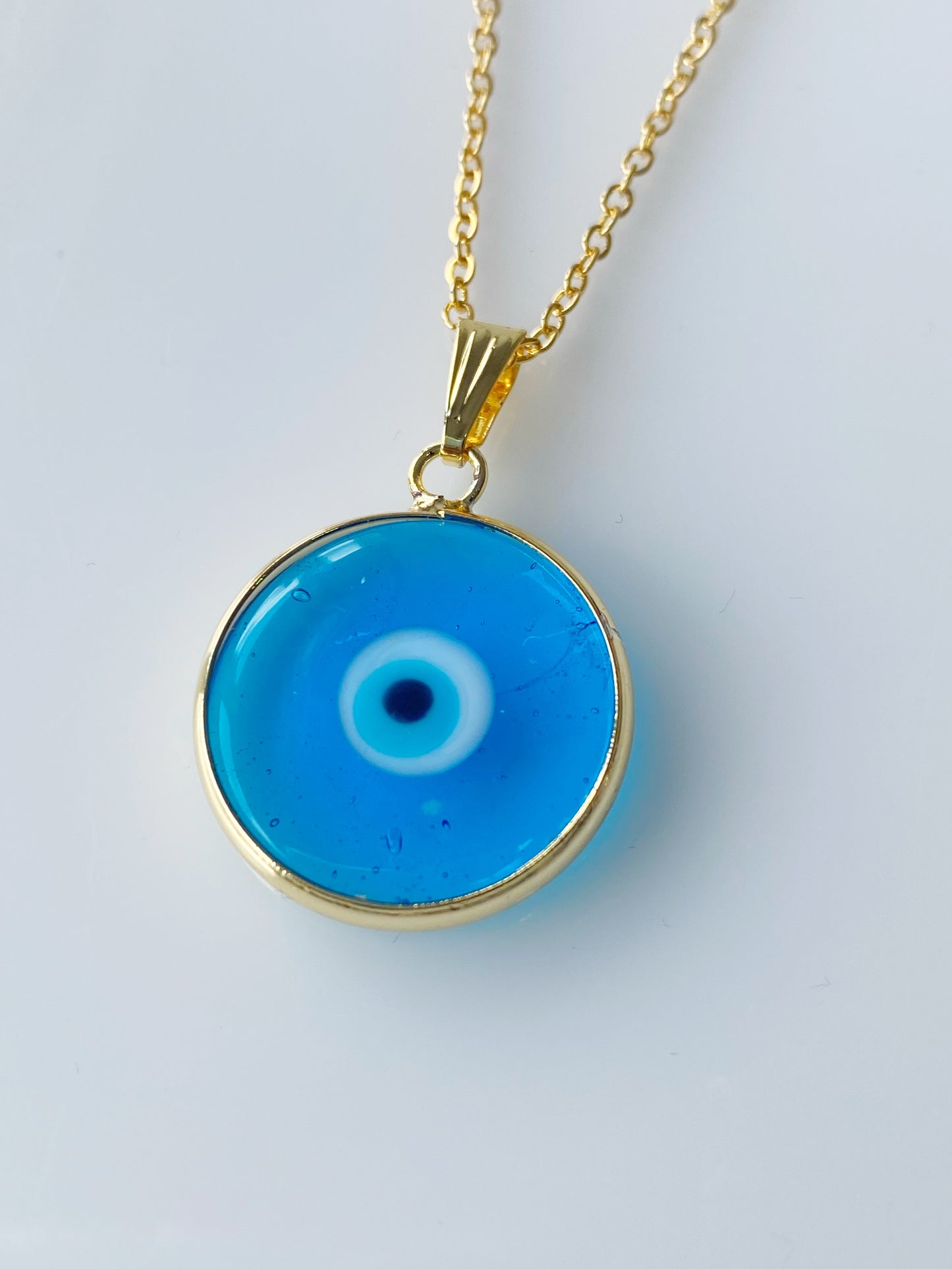 Original Evil Eye Glass Amulet Necklace & FREE Jewelry Box Set