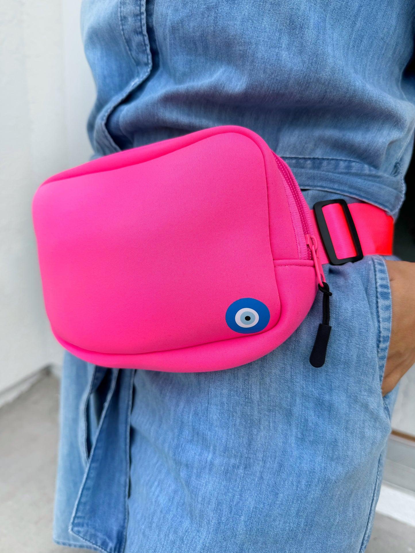 LIMITED EDITION PINK Evil Eye Waist Bag Cross Body Purse