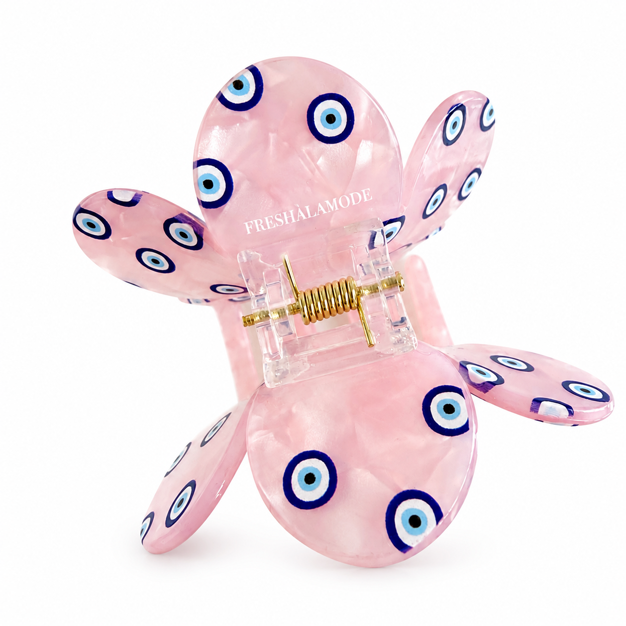 Soft Protection Evil Eye Flower Hair Claw Clip