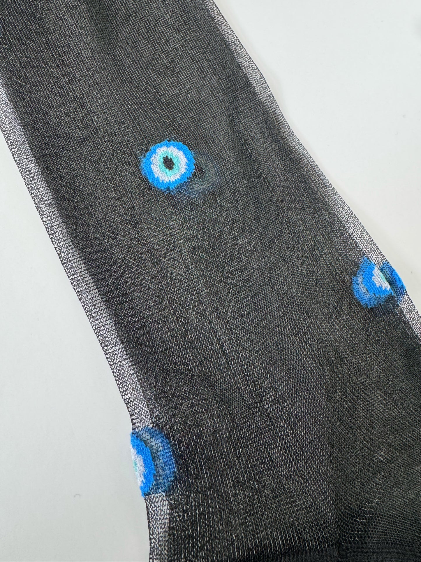 NEW! Evil Eye Sexy Sheer Fancy Fashionably Protected  Socks