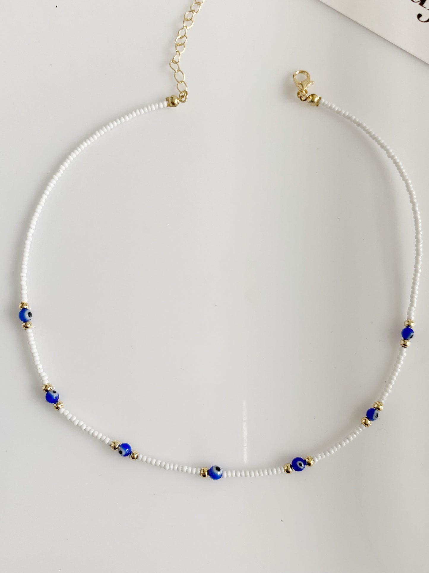 Evil Eye Mini Beaded Necklace