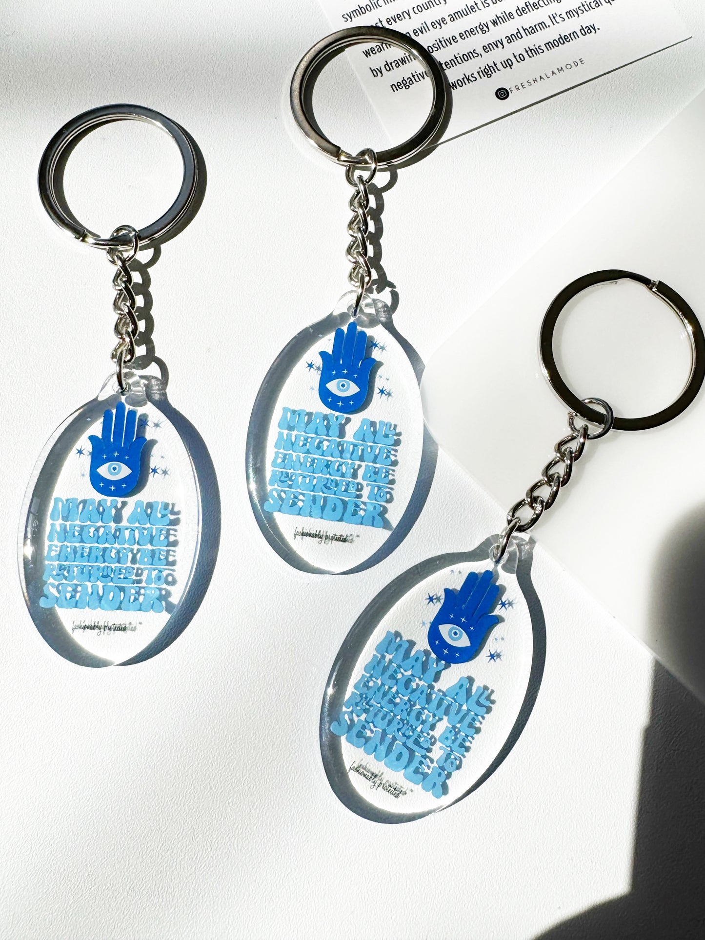 Evil Eye Negative Energy Protection Acrylic Keychain