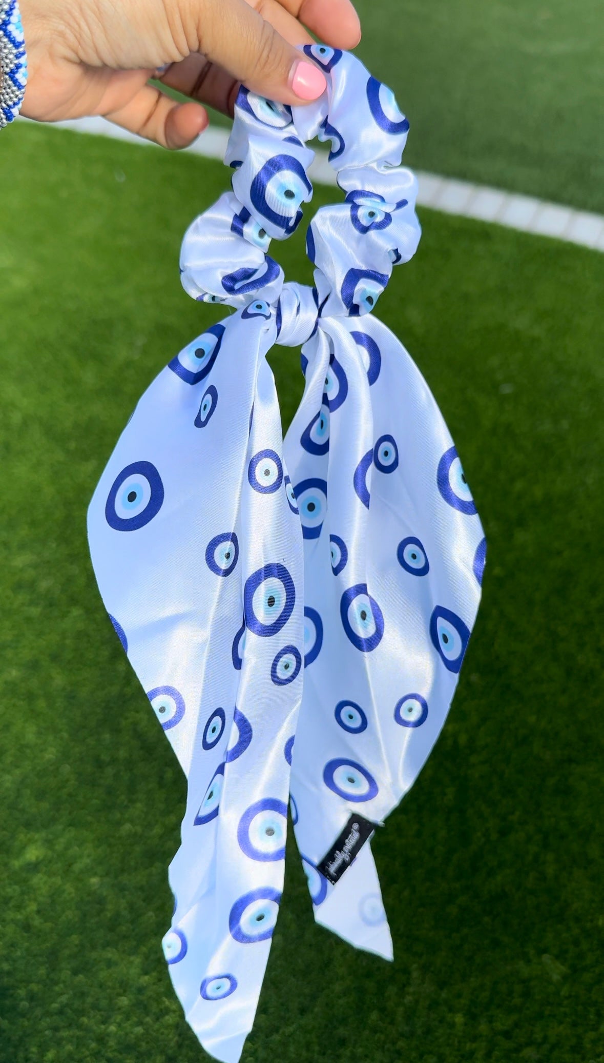 Evil Eye Printed Hair Tie Scrunchie Scarf