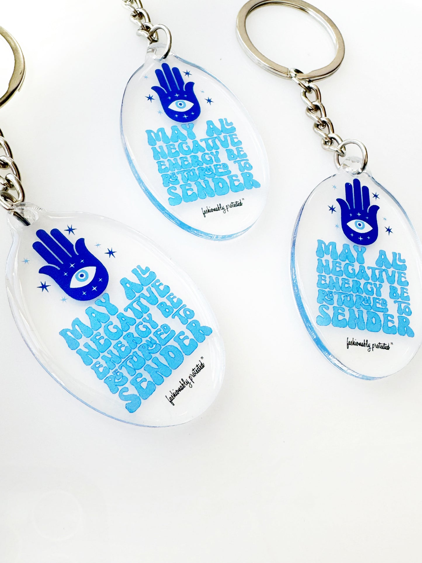 Evil Eye Negative Energy Protection Acrylic Keychain