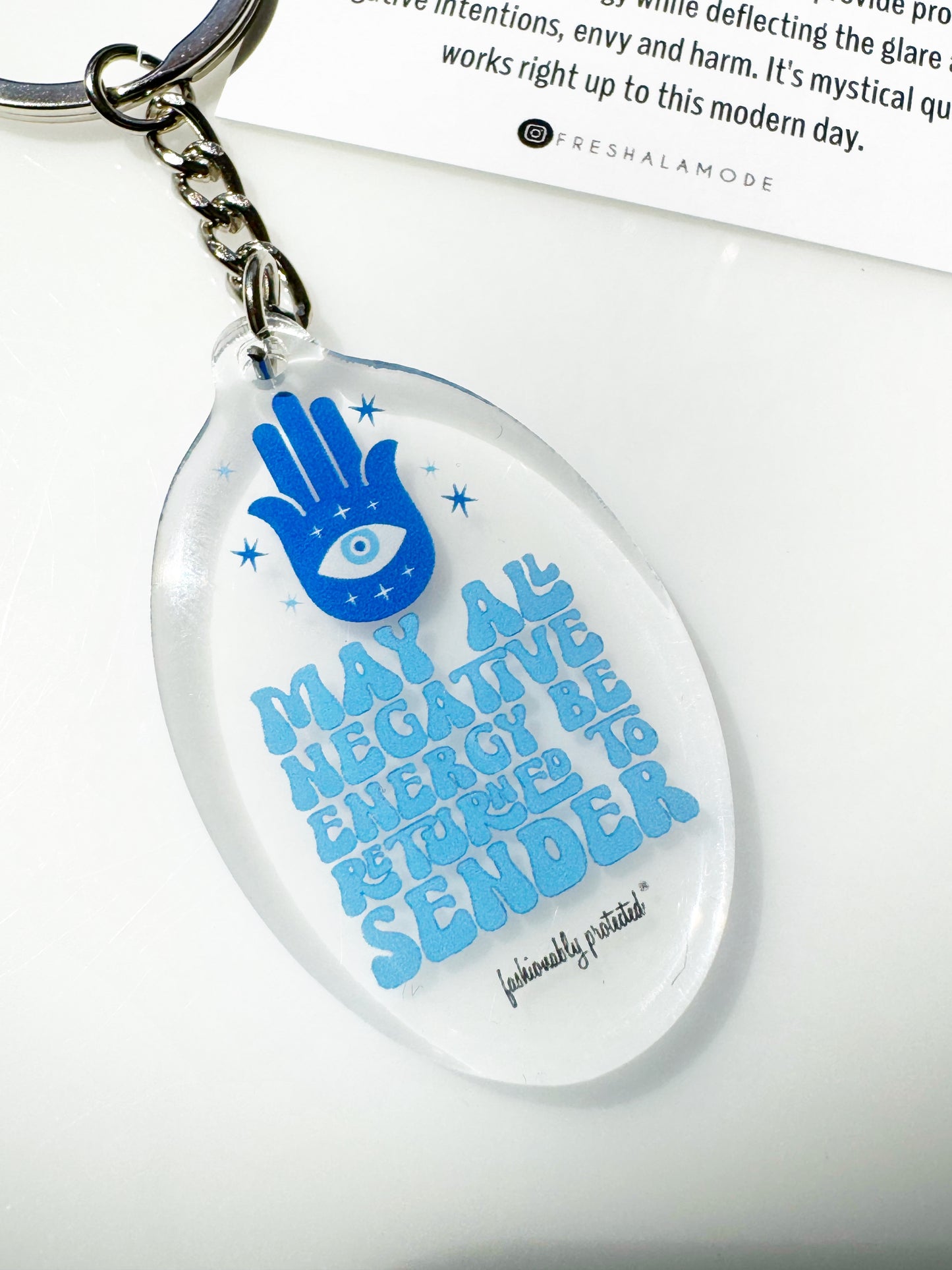 Evil Eye Negative Energy Protection Acrylic Keychain