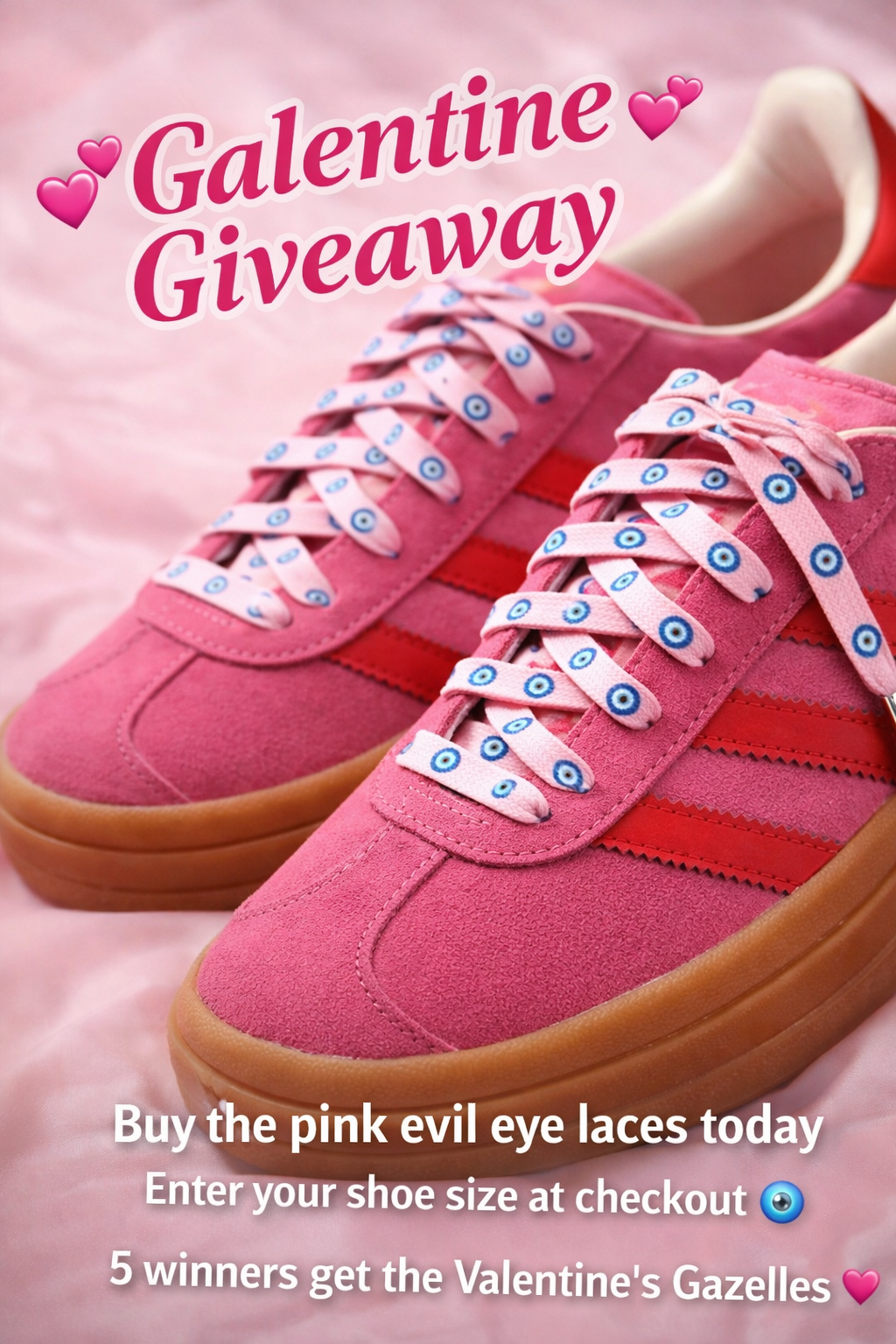 🩷 Pink Energy FP Evil Eye Laces