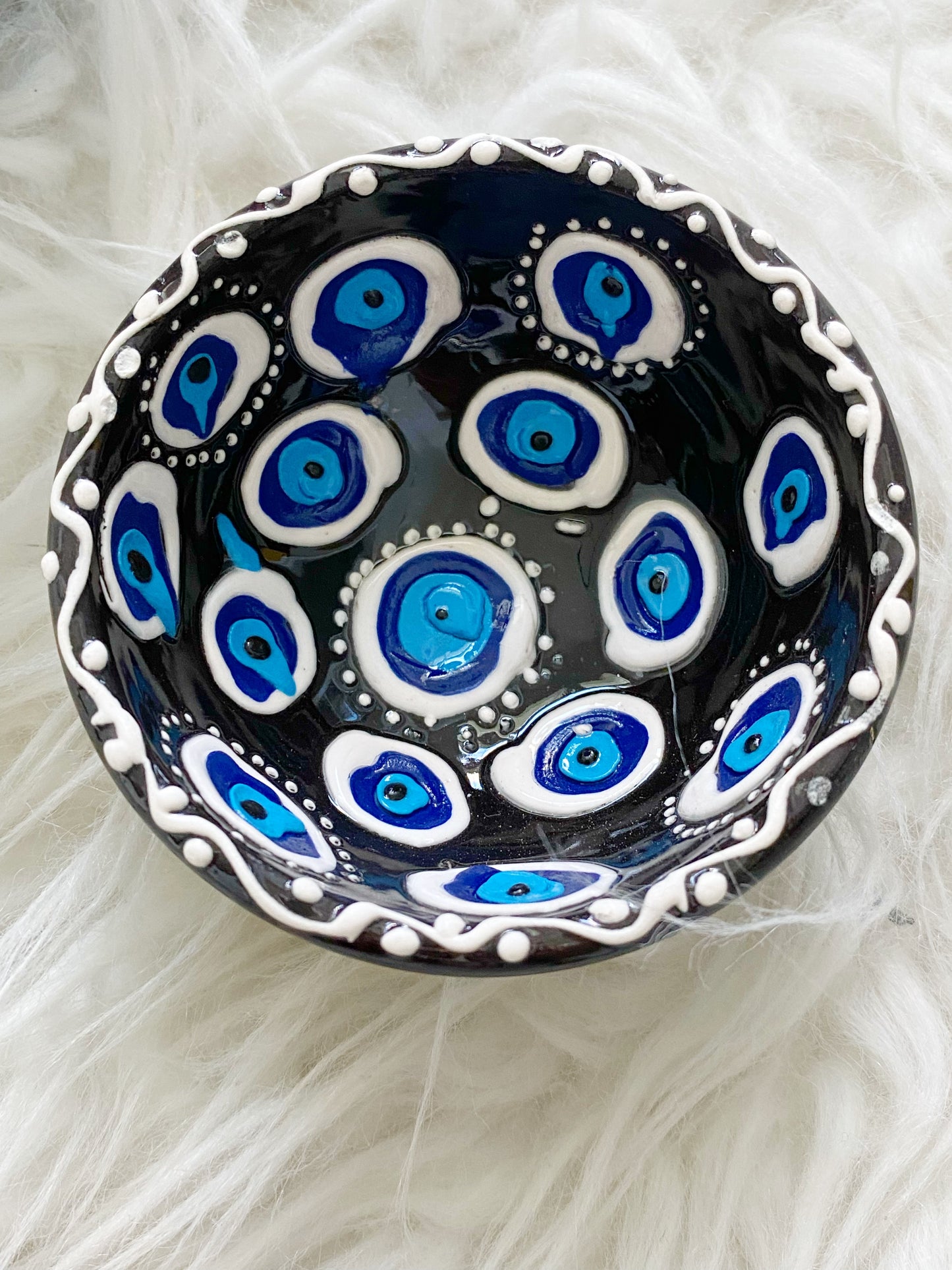 Evil Eye Ceramic Trinket Tray