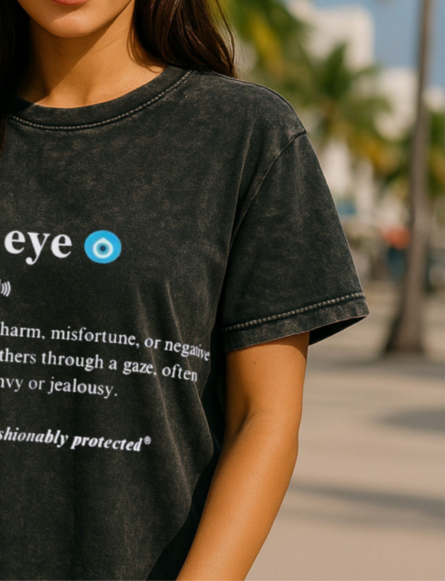 LIMITED EDITION* Evil Eye Definition Washed Effect Tee Shirt