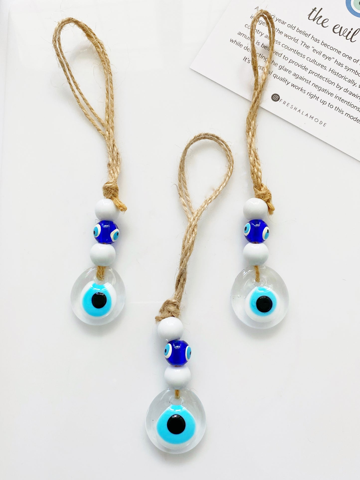 Evil Eye Clear Glass Amulet Wall Decor